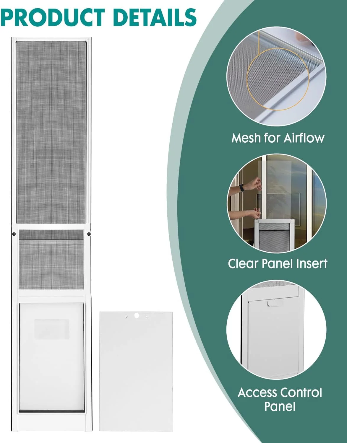 درب سگ بسیار بزرگ برای درب کشویی - درب سگ بسیار بزرگ برای درب شیشه ای کشویی - درب حیوانات خانگی برای درج کشویی پاسیو