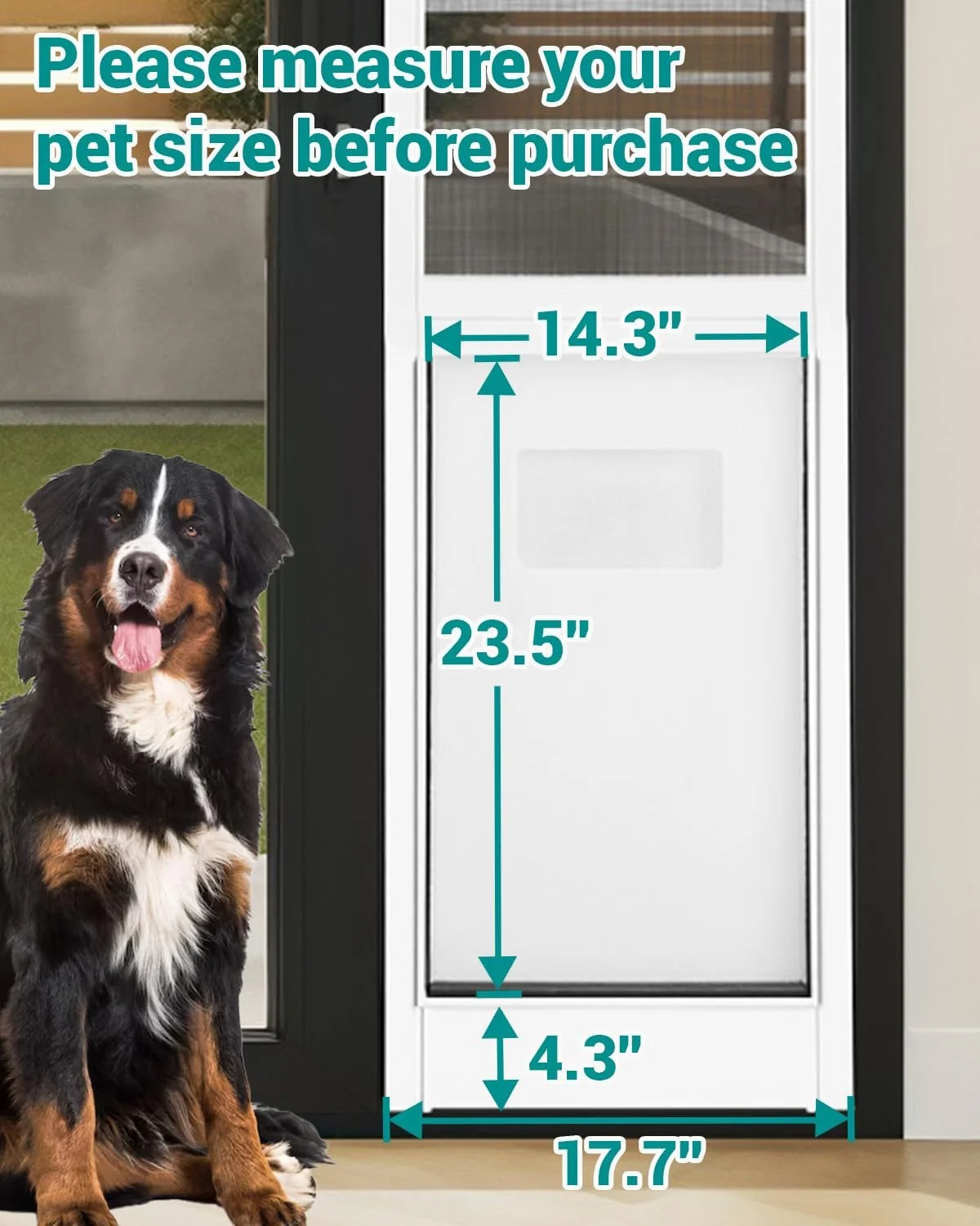 درب سگ بسیار بزرگ برای درب کشویی - درب سگ بسیار بزرگ برای درب شیشه ای کشویی - درب حیوانات خانگی برای درج کشویی پاسیو