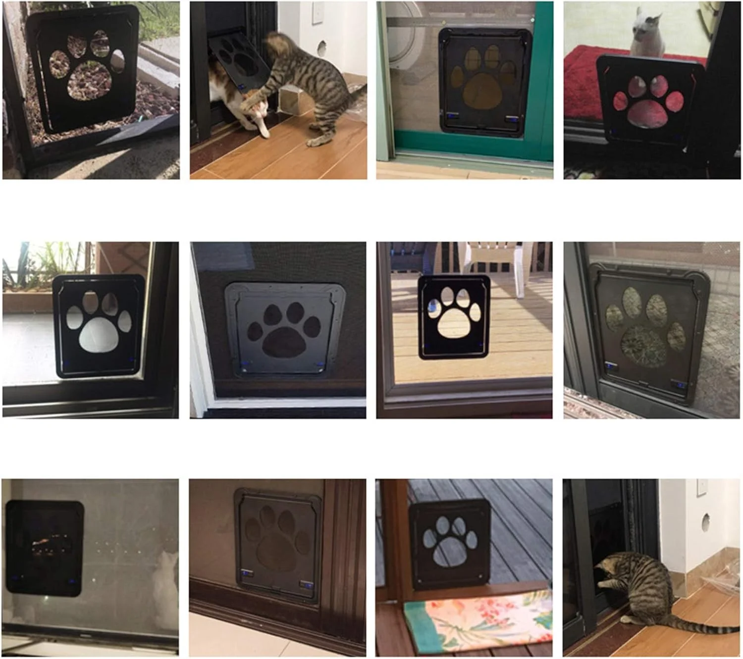 درب توری حیوانات خانگی Fawoonu، درب گربه توری کشویی با قفل خودکار برای سگ و گربه های کوچک