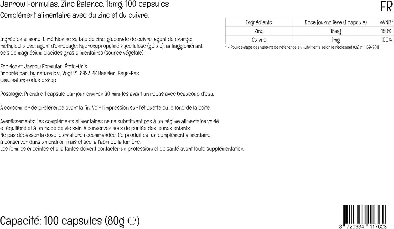 مکمل روی بالانس Jarrow Formulas، روی 15 میلی گرم و مس 1 میلی گرم، 100 کپسول گیاهی، بدون گلوتن، مناسب گیاهخواران، بدون سویا، بدون GMO، مکمل مواد معدنی