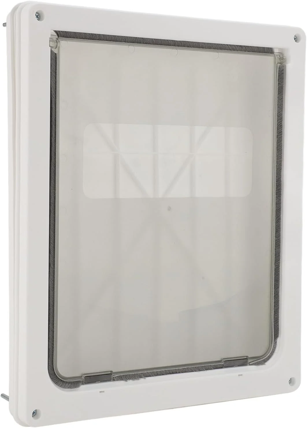 درب حیوانات خانگی داخلی و خارجی Eujgoov، درب حیوانات خانگی دو طرفه مقاوم در برابر آب و هوا و بی صدا برای قفس حیوانات خانگی (سایز بزرگ)