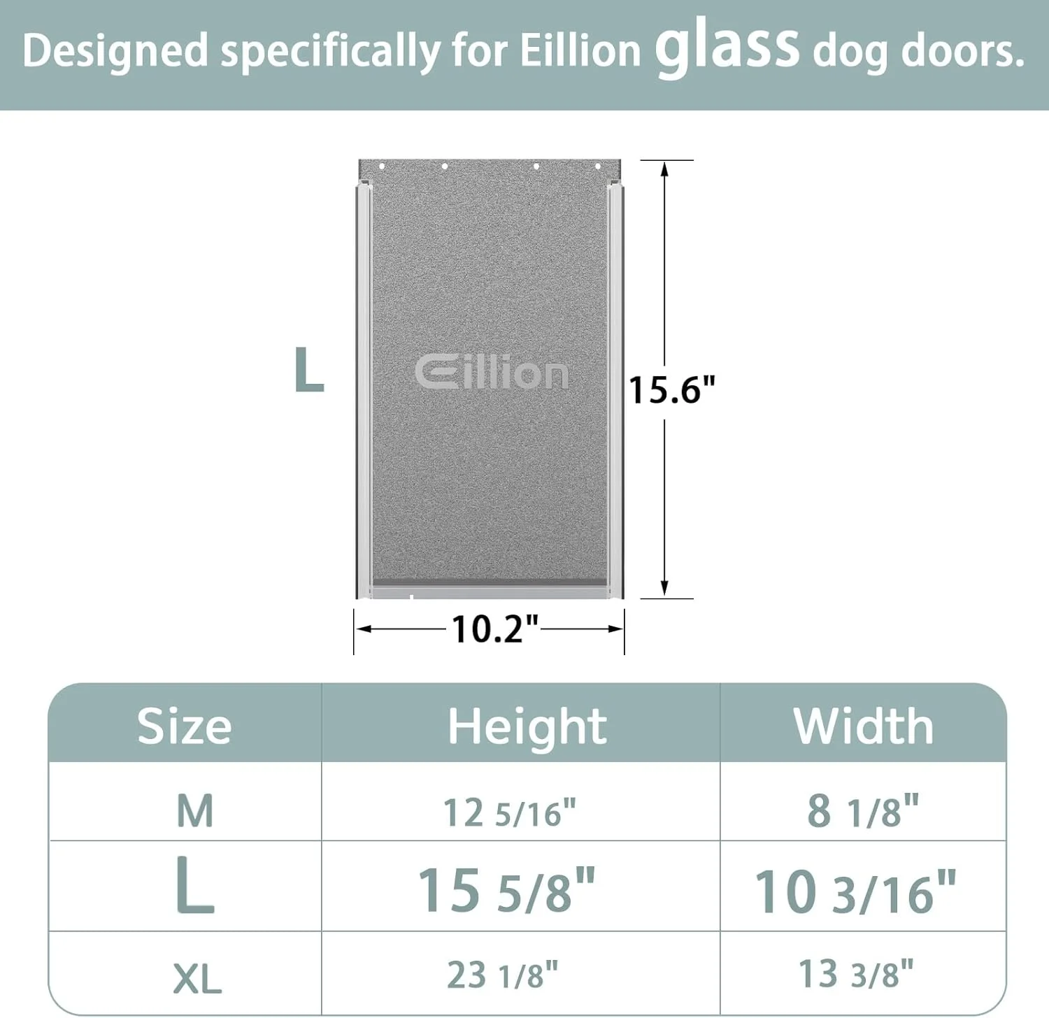 درب تعویضی بزرگ سگ ایلیون - فقط مناسب درب های شیشه ای کشویی حیوانات خانگی ایلیون (سایز بزرگ)