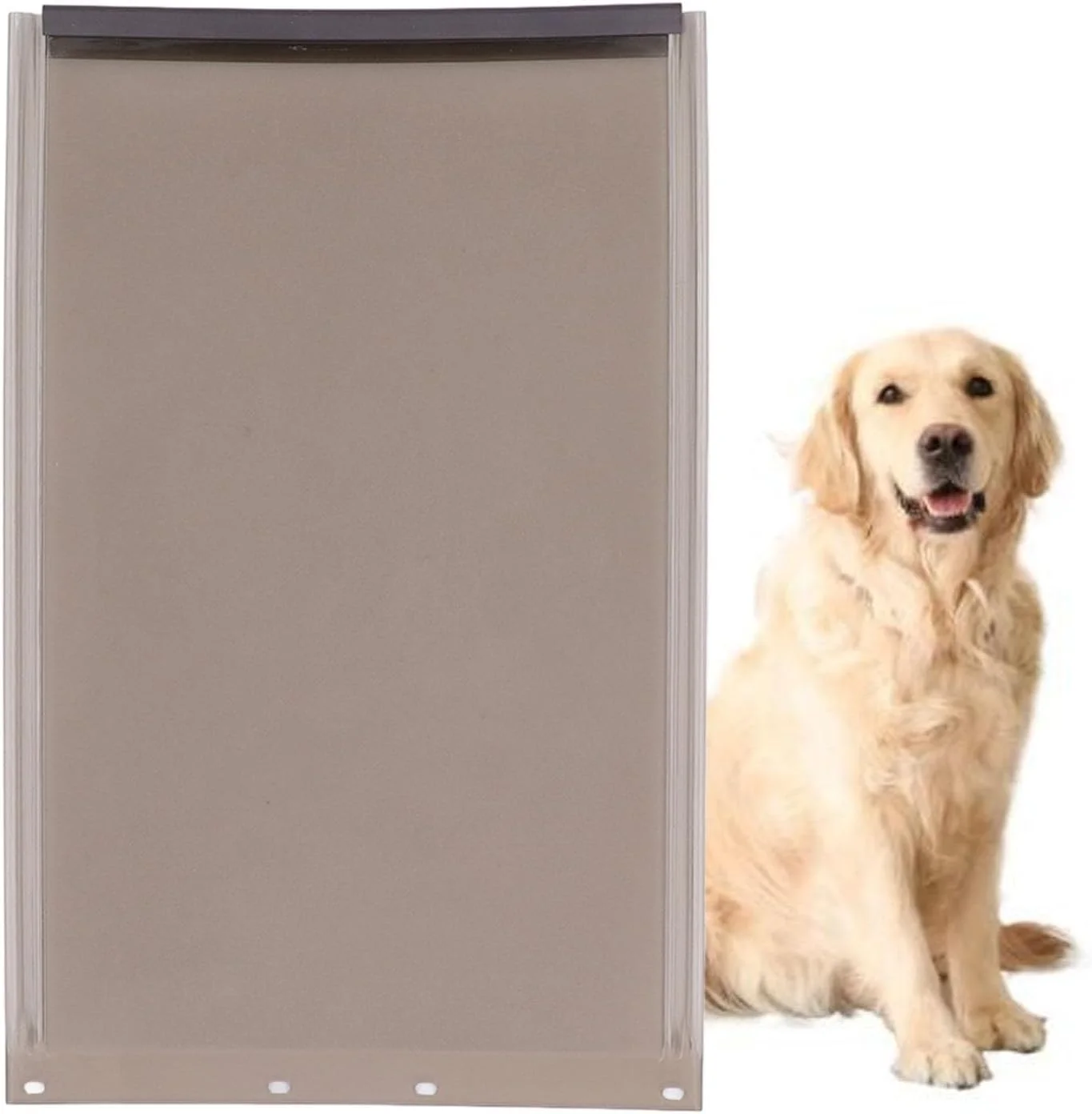 درب دریچه سگ Tnfeeon، TPU مقاوم در برابر آب و هوا، جایگزینی درب سگ بزرگ، نصب آسان برای خانه ها و لانه ها (XL)