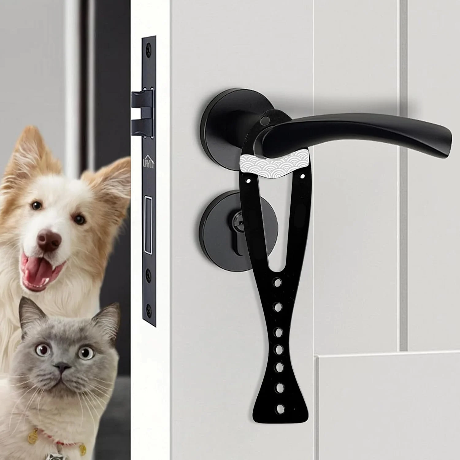 قفل درب گربه، قفل نگهدارنده قابل تنظیم | بند درب ضد سگ برای گربه ها - برای اتاق نشیمن، اتاق خواب، بالکن، اتاق کار، آپارتمان، خانه قفل درب گربه، قفل نگهدارنده قابل تنظیم | بند درب ضد سگ برای گربه ها - برای اتاق نشیمن، اتاق خواب، بالکن، اتاق کار، آپارتمان، خانه