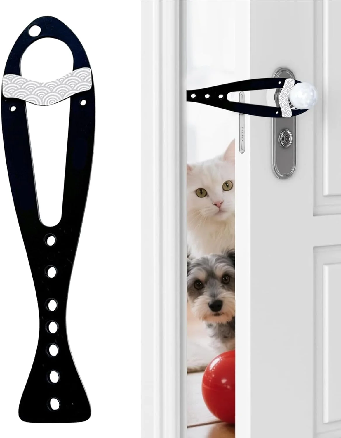 قفل درب گربه، قفل قابل تنظیم | نگهدارنده درب برای باز نگه داشتن | مناسب برای اتاق نشیمن، اتاق خواب، بالکن، اتاق مطالعه، آپارتمان، خانه