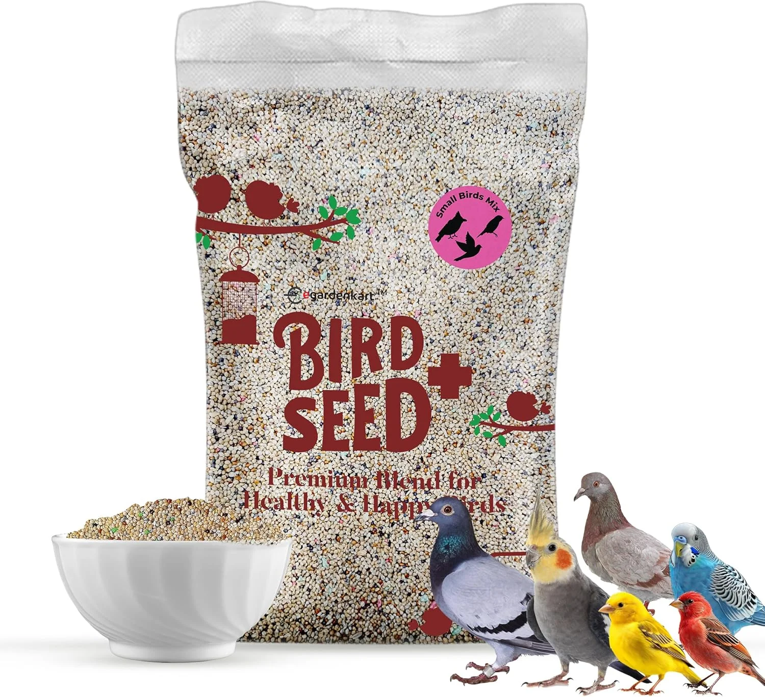 غذای پرنده کوچک Egardenkart برای مرغ عشق - 10 کیلوگرم، دانه پرنده برای پرندگان کوچک و پرندگان وحشی | غذای پرنده برای فنچ ها قناری ها عروس هلندی نوک قلابی کبوترها بلدرچین ها و گنجشک ها مخلوط دانه (10 کیلوگرم، مرغ عشق)