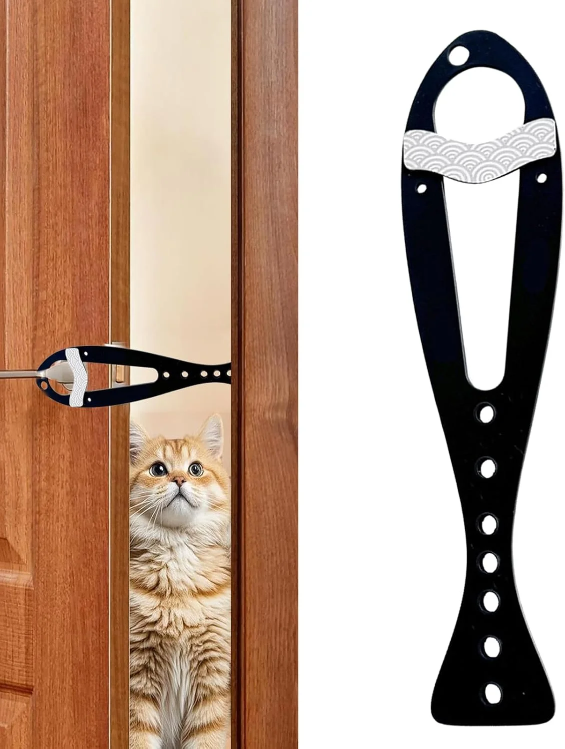 قفل درب برای گربه ها - نگهدارنده درب حیوانات خانگی، بند درب ضد سگ برای گربه ها، مناسب برای اتاق نشیمن، اتاق خواب، بالکن، آپارتمان، خانه