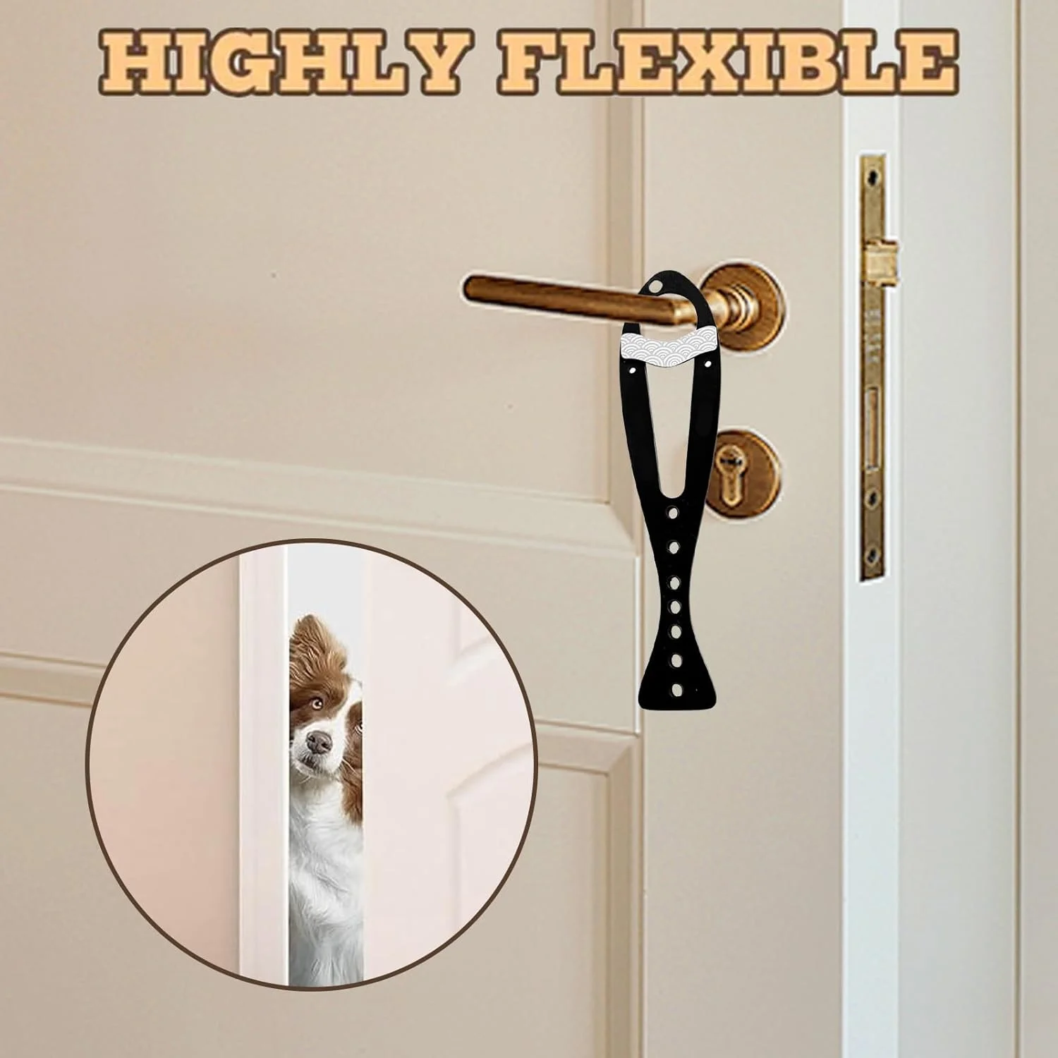 قفل درب برای گربه ها - نگهدارنده درب حیوانات خانگی، بند درب ضد سگ برای گربه ها، مناسب برای اتاق نشیمن، اتاق خواب، بالکن، آپارتمان، خانه