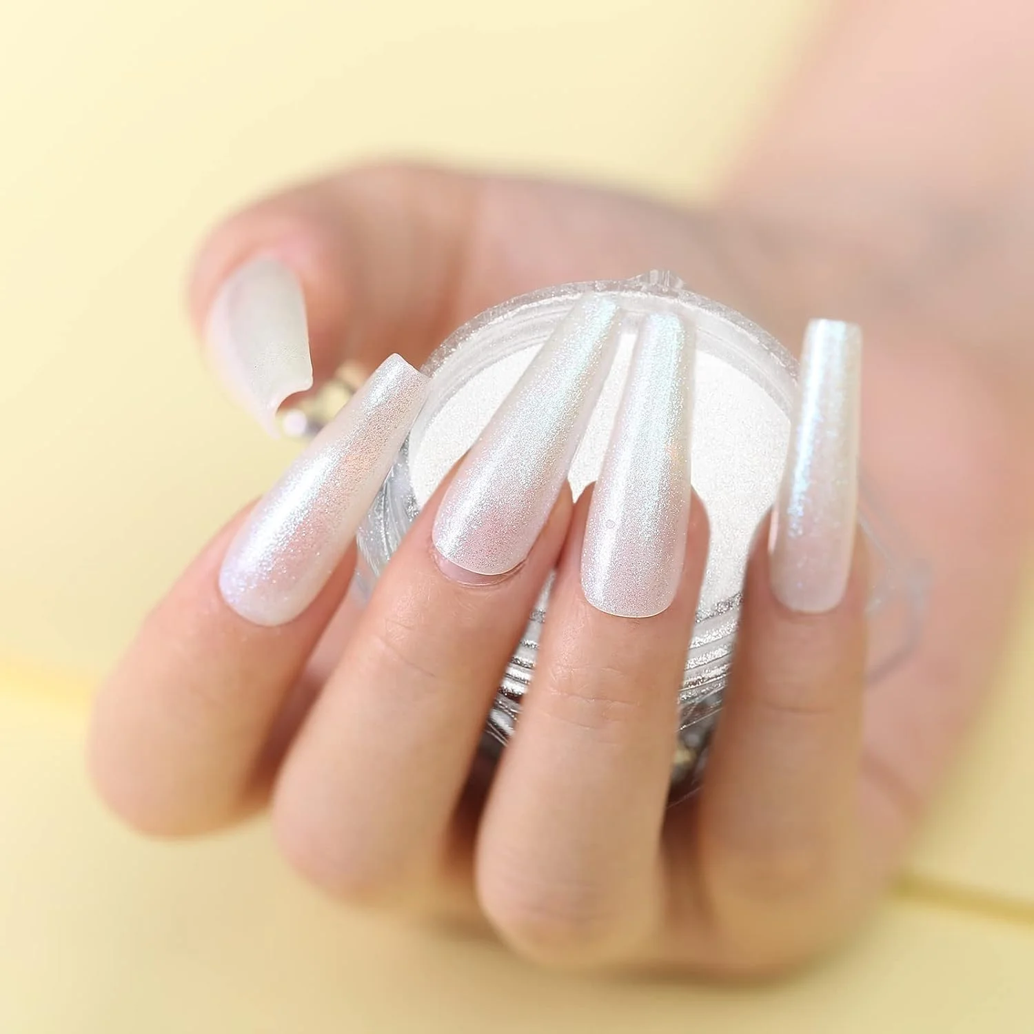 پودر ناخن کروم Artdone، دو ظرف سفید و قرمز مرواریدی، پودر رنگین کمانی Aurora با جلوه آینه ای متالیک، کیت گرد و غبار مرواریدی پری دریایی، تزئین صنایع دستی رزین