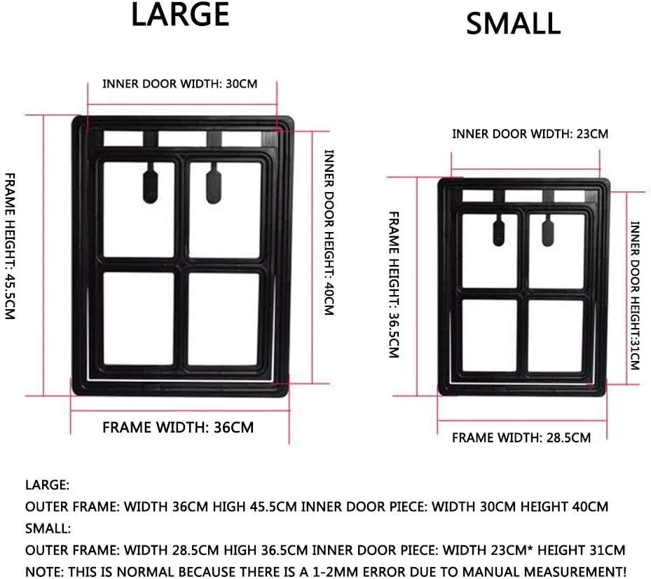 درب توری سگ / درب توری برای درب توری کشویی، درب توری مغناطیسی اتوماتیک حیوانات خانگی، مناسب برای گربه ها، درب حیوانات خانگی قفل دار برای توری، درب حیوانات خانگی برای گربه های کوچک/بزرگ، B، 28.5 * 36.5 سانتی متر