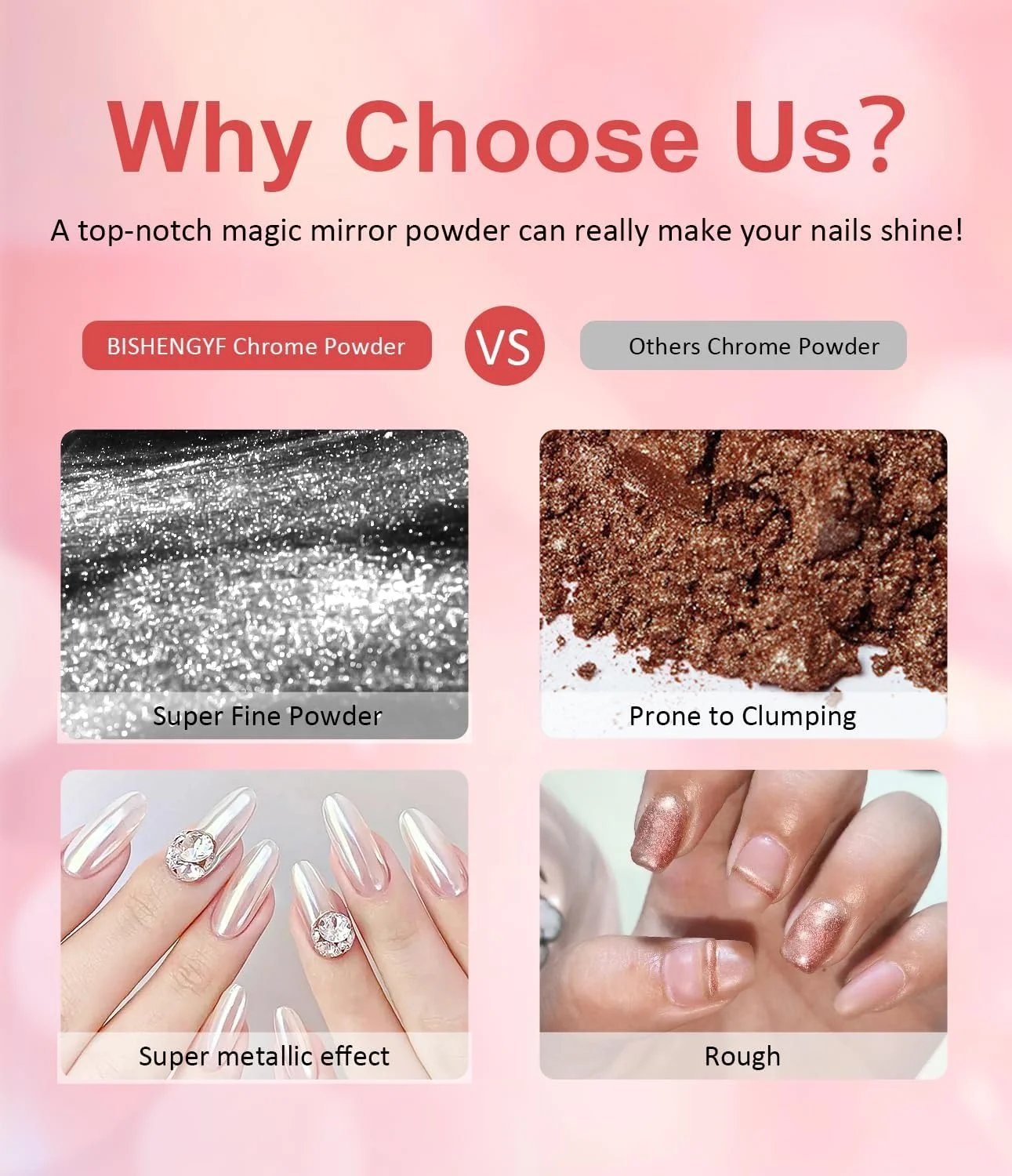 پودر کروم ناخن - 【جلوه Aurora پری دریایی】 پودر براق کننده ناخن کروم مرواریدی، گرد و غبار براق کننده ناخن آینه ای جادویی نقره ای، پودر کروم ناخن آینه ای متالیک برای طراحی ناخن