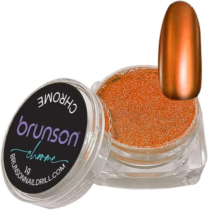 پودر ناخن کروم برونسون با لاتکس مایع، پودر ناخن متالیک با جلوه آینه ای هولوگرافیک، پودر رنگدانه طراحی ناخن