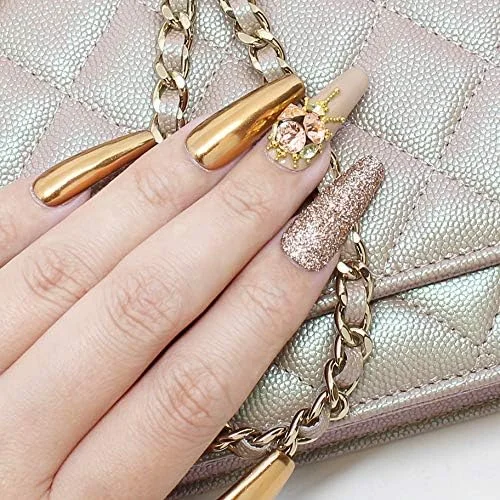 پودر کروم آینه ای دیلی شارم (برنزی) 1 گرم، پودر دیپ طراحی ناخن متالیک، پودر کروم مانیکور با اثر آینه ای، مناسب برای استفاده خانگی/مانیکور سالن ناخن پودر کروم آینه ای دیلی شارم (برنزی) 1 گرم، پودر دیپ طراحی ناخن متالیک، پودر کروم مانیکور با اثر آینه ای، مناسب برای استفاده خانگی/مانیکور سالن ناخن