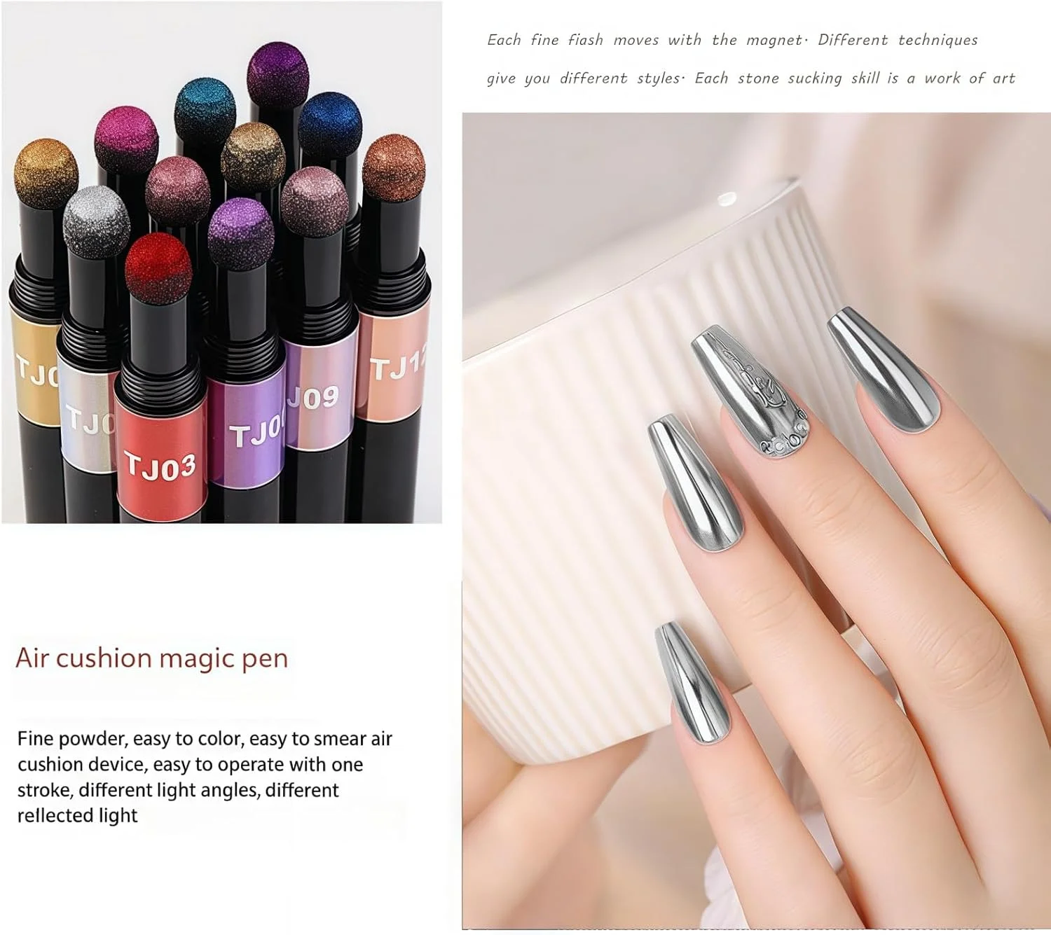 قلم پودر کروم کوسن هوا، قلم کوسن ناخن پودر جامد آرورا، قلم پودر ناخن کروم هولوگرافیک، قلم پودر ناخن کروم، قلم پودر ناخن کروم کوسن هوا، جلوه آینه ای متالیک براق، 02 قلم پودر کروم کوسن هوا، قلم کوسن ناخن پودر جامد آرورا، قلم پودر ناخن کروم هولوگرافیک، قلم پودر ناخن کروم، قلم پودر ناخن کروم کوسن هوا، جلوه آینه ای متالیک براق، 02