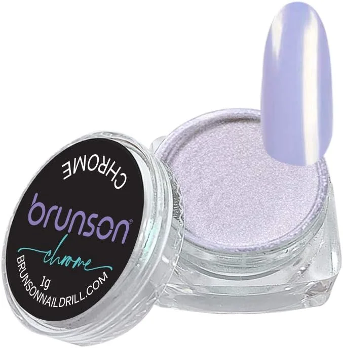 پودر کروم ناخن برانسون با لاتکس مایع، پودر ناخن متالیک با جلوه آینه ای هولوگرافیک، پودر رنگدانه طراحی ناخن