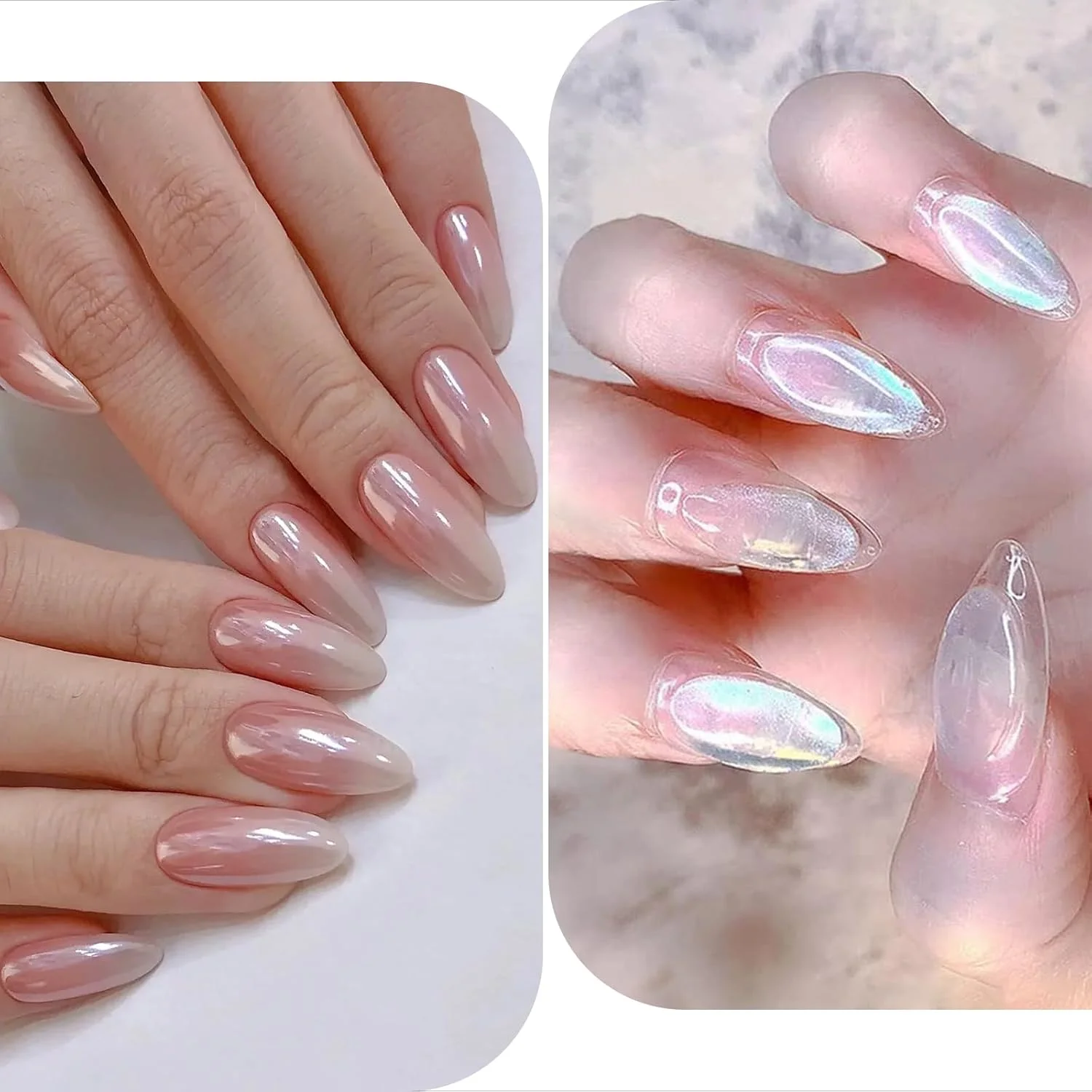 پودر کروم ناخن مرواریدی DRMODE - 3 عدد پودر کروم سفید شفاف یخی شفق قطبی برای ناخن، پودر جادویی صدفی دونات لعاب دار، رنگدانه براق با جلوه آینه ای پودر کروم ناخن مرواریدی DRMODE - 3 عدد پودر کروم سفید شفاف یخی شفق قطبی برای ناخن، پودر جادویی صدفی دونات لعاب دار، رنگدانه براق با جلوه آینه ای