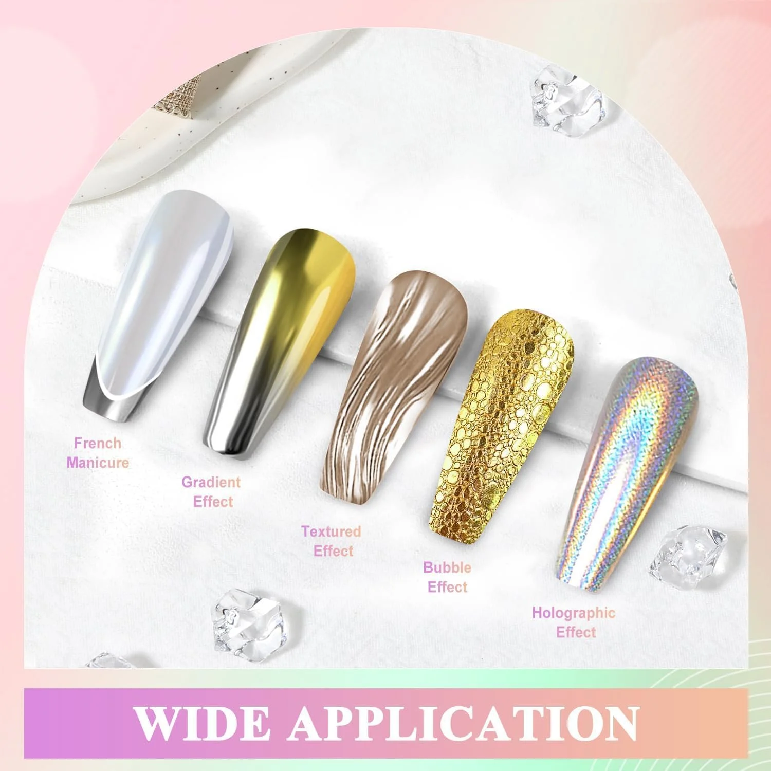 پودر ناخن کروم طلایی نقره ای DRMODE، پودر کروم رنگین کمانی تک شاخ هولوگرافیک برای ناخن، 6 رنگ پودر پیگمنت براق آینه ای متالیک هنر ناخن کروم با اپلیکاتور برای DIY سالن پودر ناخن کروم طلایی نقره ای DRMODE، پودر کروم رنگین کمانی تک شاخ هولوگرافیک برای ناخن، 6 رنگ پودر پیگمنت براق آینه ای متالیک هنر ناخن کروم با اپلیکاتور برای DIY سالن