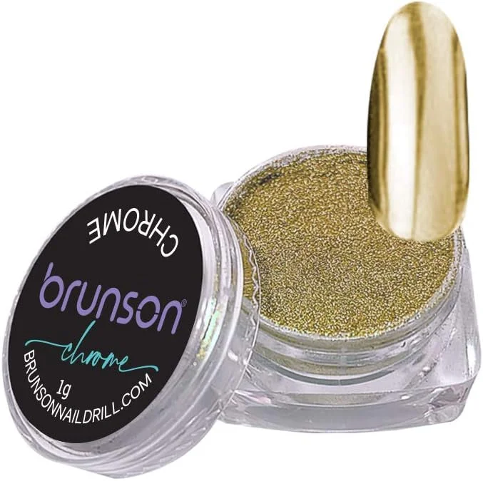 پودر ناخن کروم برانسون با لاتکس مایع، پودر ناخن متالیک با جلوه آینه ای هولوگرافیک، تزئین ناخن با رنگدانه مانیکور MC-11