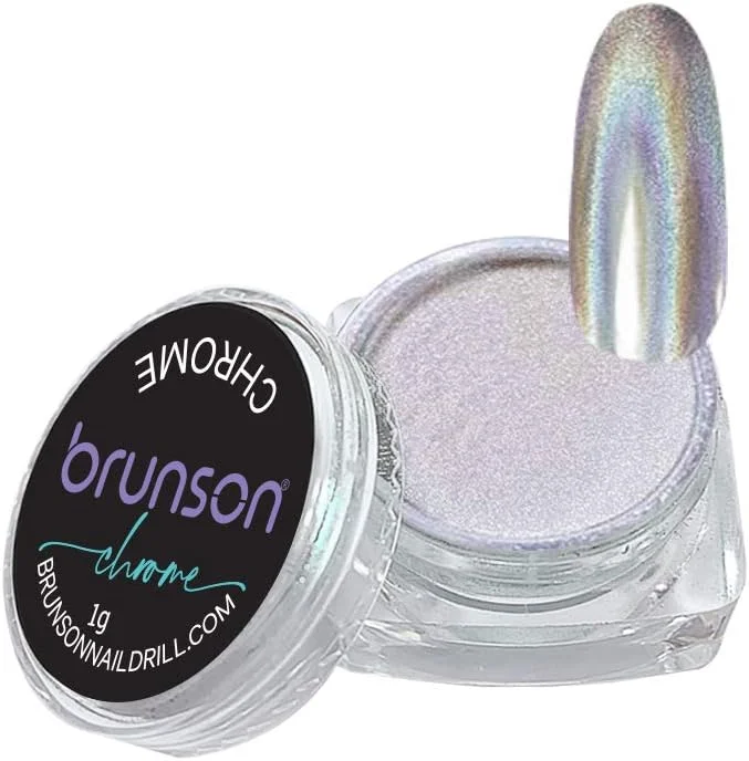 پودر ناخن کروم برونسون با لاتکس مایع، پودر ناخن متالیک با جلوه آینه ای هولوگرافیک، تزئین ناخن و پودر رنگدانه مانیکور NH9020