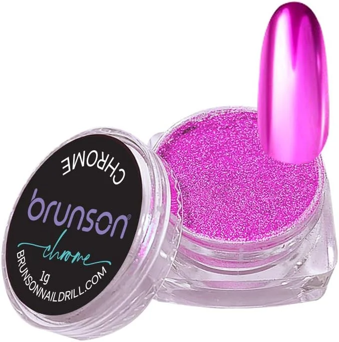 پودر ناخن کروم برونسون با لاتکس مایع، پودر ناخن متالیک با جلوه آینه ای هولوگرافیک، پودر رنگدانه طراحی ناخن JMC-15