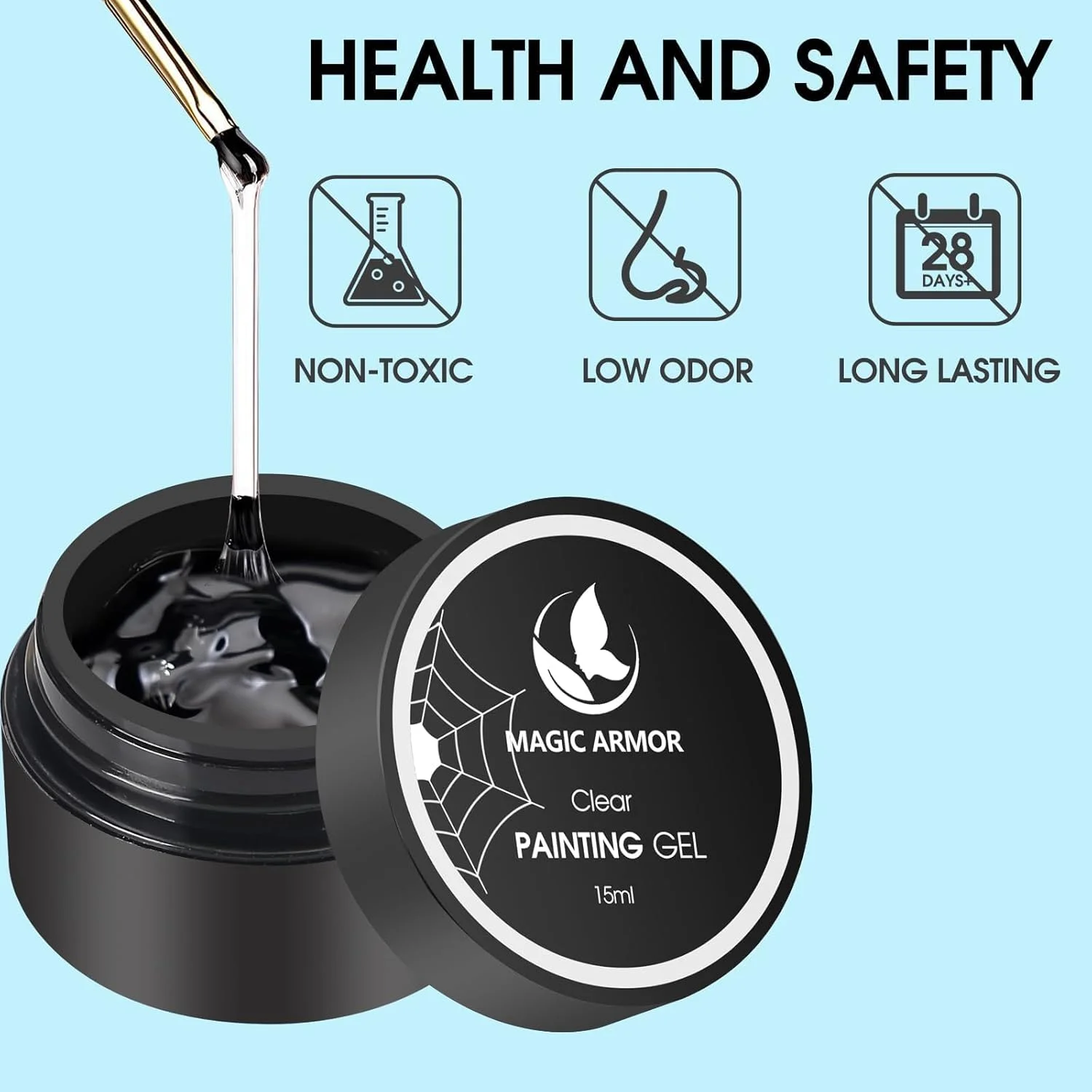 ژل عنکبوتی سه بعدی شفاف مجیک آرمور برای طراحی ناخن، ژل عنکبوتی کششی برای طراحی خطوط، لاک ژل یو وی ال ای دی، ژل سه بعدی برای مانیکور و طراحی ناخن در سالن و منزل ژل عنکبوتی سه بعدی شفاف مجیک آرمور برای طراحی ناخن، ژل عنکبوتی کششی برای طراحی خطوط، لاک ژل یو وی ال ای دی، ژل سه بعدی برای مانیکور و طراحی ناخن در سالن و منزل