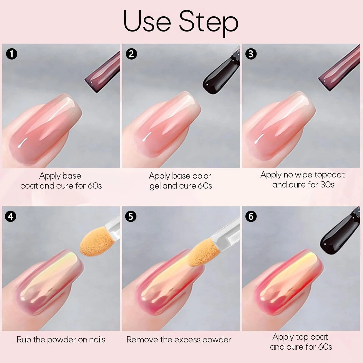 پودر کروم ناخن در 6 رنگ، پودر کروم ناخن با جلوه آینه ای، پودر کروم متالیک لیزری، پودر کروم برای تزئین ناخن پودر کروم ناخن در 6 رنگ، پودر کروم ناخن با جلوه آینه ای، پودر کروم متالیک لیزری، پودر کروم برای تزئین ناخن