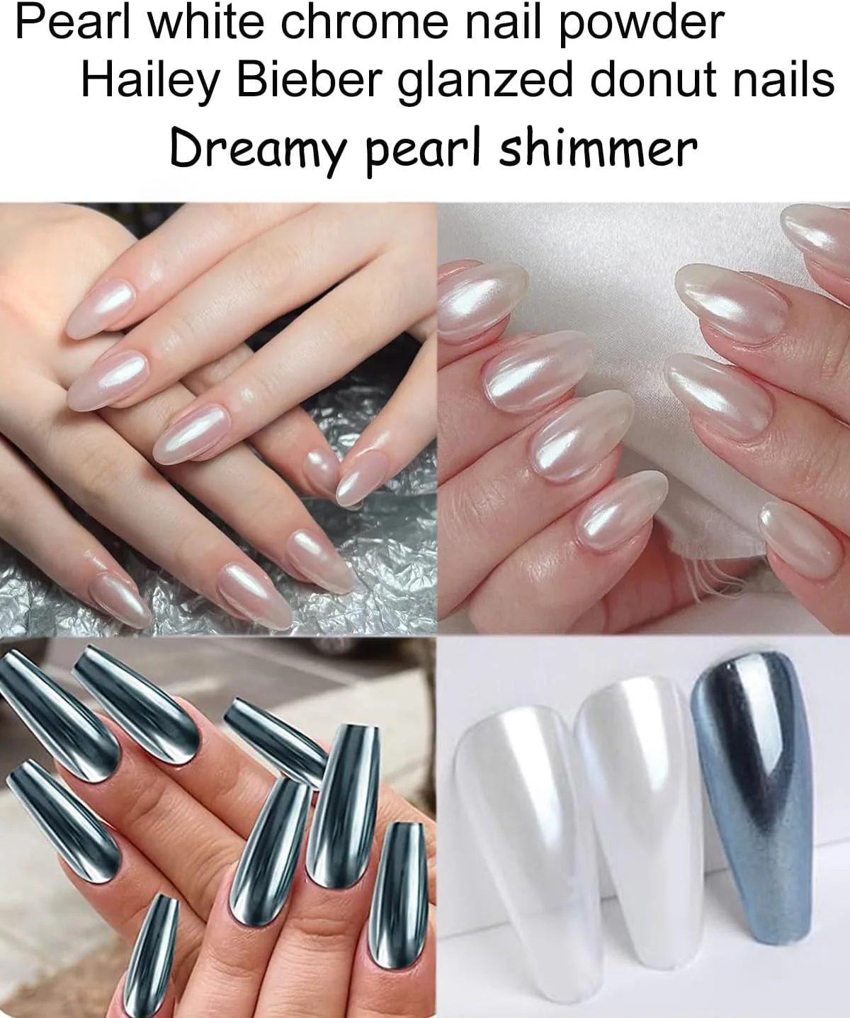 پودر ناخن کروم Wahrshei 6 رنگ، پودر کروم ناخن با جلوه آینه ای، پودر کروم لیزری، پودر جلوه مرواریدی برای ناخن های دونات لعاب دار پودر ناخن کروم Wahrshei 6 رنگ، پودر کروم ناخن با جلوه آینه ای، پودر کروم لیزری، پودر جلوه مرواریدی برای ناخن های دونات لعاب دار