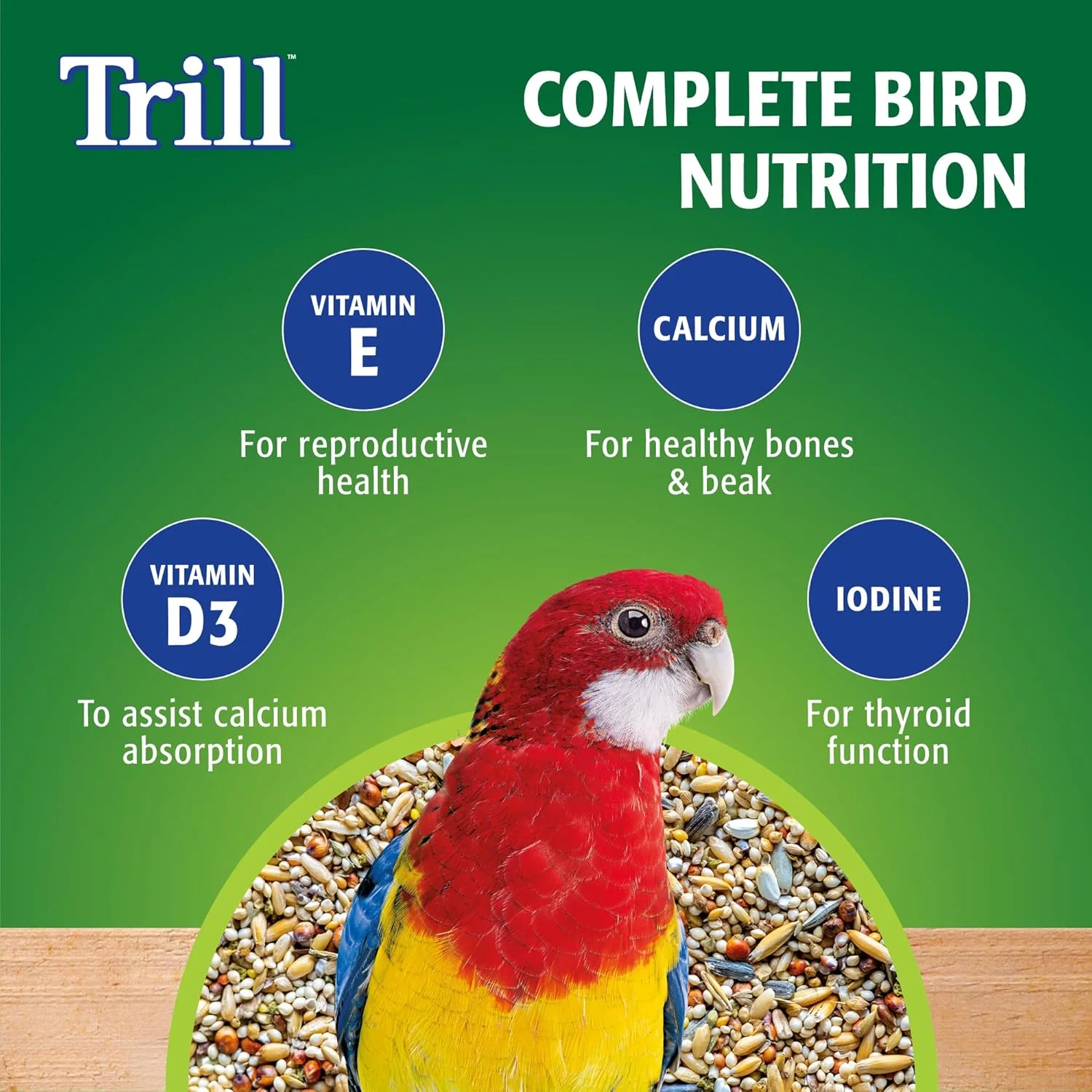 مخلوط دانه طوطی تریل 1 کیلوگرمی، غذای پرنده، دانه پرنده طوطی، ترکیبی متعادل از دانه های مغذی، غذای کامل پرنده مخلوط دانه طوطی تریل 1 کیلوگرمی، غذای پرنده، دانه پرنده طوطی، ترکیبی متعادل از دانه های مغذی، غذای کامل پرنده