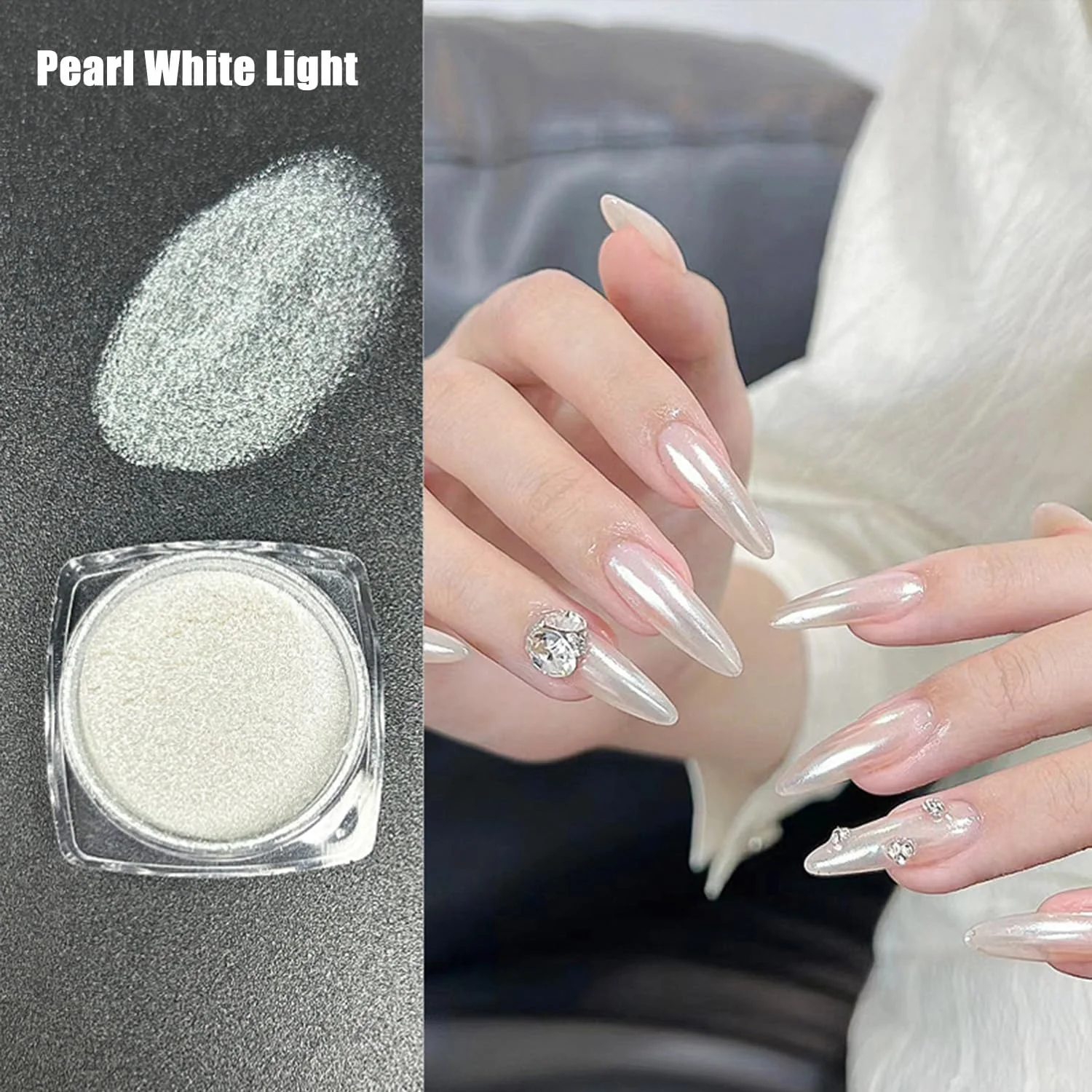 پودر کروم ناخن مرواریدی سفید GZMAYUEN، 2 جعبه، پودر ناخن دونات لعاب دار، پودر شفق قطبی رنگین کمانی با جلوه مهتابی برای ناخن پودر کروم ناخن مرواریدی سفید GZMAYUEN، 2 جعبه، پودر ناخن دونات لعاب دار، پودر شفق قطبی رنگین کمانی با جلوه مهتابی برای ناخن