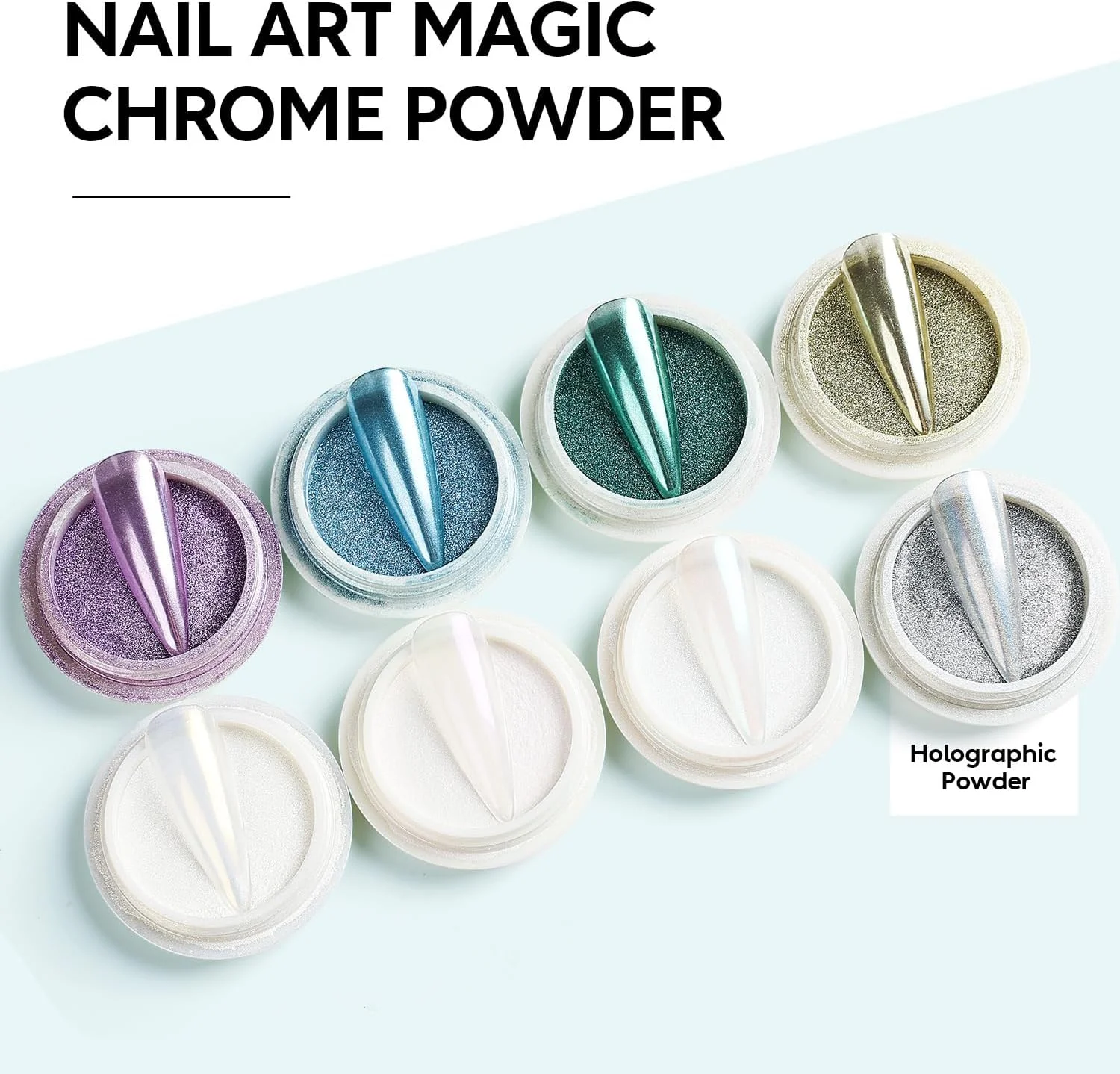 مجموعه پودر کروم ناخن 8 رنگ NICEDECO | جلوه های رنگین کمانی شفق قطبی و آینه ای متالیک | پودر اکلیل پری دریایی برای طراحی ناخن | کیت مانیکور سالنی و DIY مجموعه پودر کروم ناخن 8 رنگ NICEDECO | جلوه های رنگین کمانی شفق قطبی و آینه ای متالیک | پودر اکلیل پری دریایی برای طراحی ناخن | کیت مانیکور سالنی و DIY