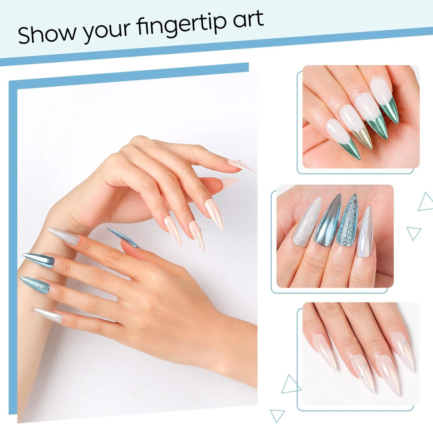 مجموعه پودر کروم ناخن 8 رنگ NICEDECO | جلوه های رنگین کمانی شفق قطبی و آینه ای متالیک | پودر اکلیل پری دریایی برای طراحی ناخن | کیت مانیکور سالنی و DIY مجموعه پودر کروم ناخن 8 رنگ NICEDECO | جلوه های رنگین کمانی شفق قطبی و آینه ای متالیک | پودر اکلیل پری دریایی برای طراحی ناخن | کیت مانیکور سالنی و DIY