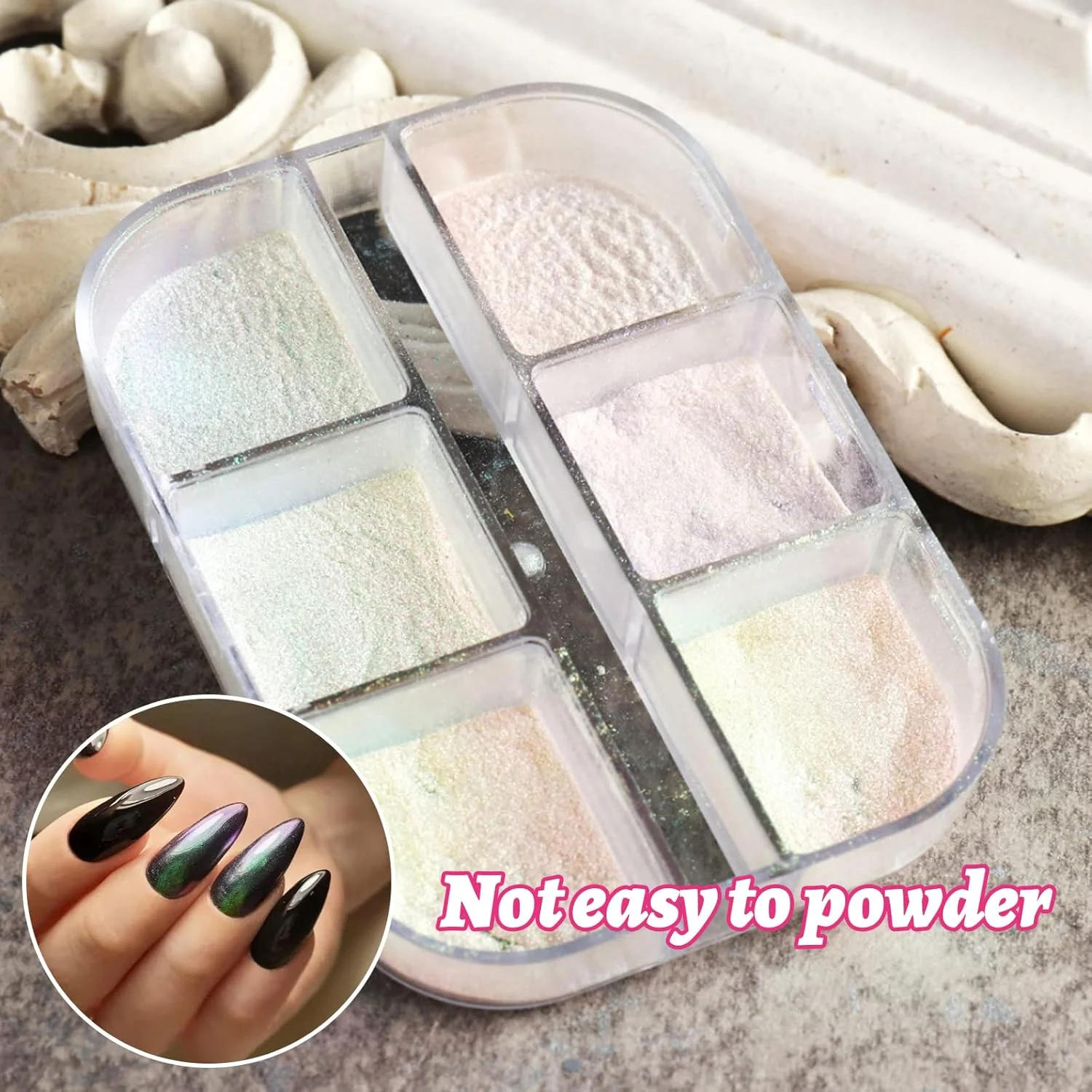 پودر کروم ناخن، پودر آرورا 6 رنگ برای ناخن، پودر جلوه آینه ای برای تزئین ناخن DIY، رنگدانه تزئین صورت و بدن پودر کروم ناخن، پودر آرورا 6 رنگ برای ناخن، پودر جلوه آینه ای برای تزئین ناخن DIY، رنگدانه تزئین صورت و بدن