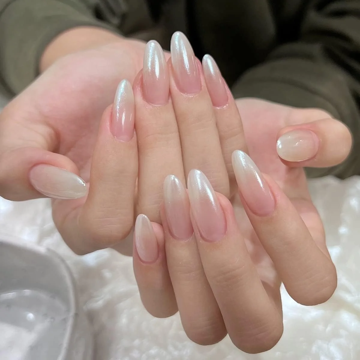 پودر ناخن کروم سفید مهتابی، 2 عدد پودر ناخن کروم مرواریدی شفق قطبی، اکلیل ناخن هولوگرافیک سفید درخشان، گرد رنگدانه شکر، اثر آینه ای شفاف جادویی صدفی، برای طراحی هنر ناخن