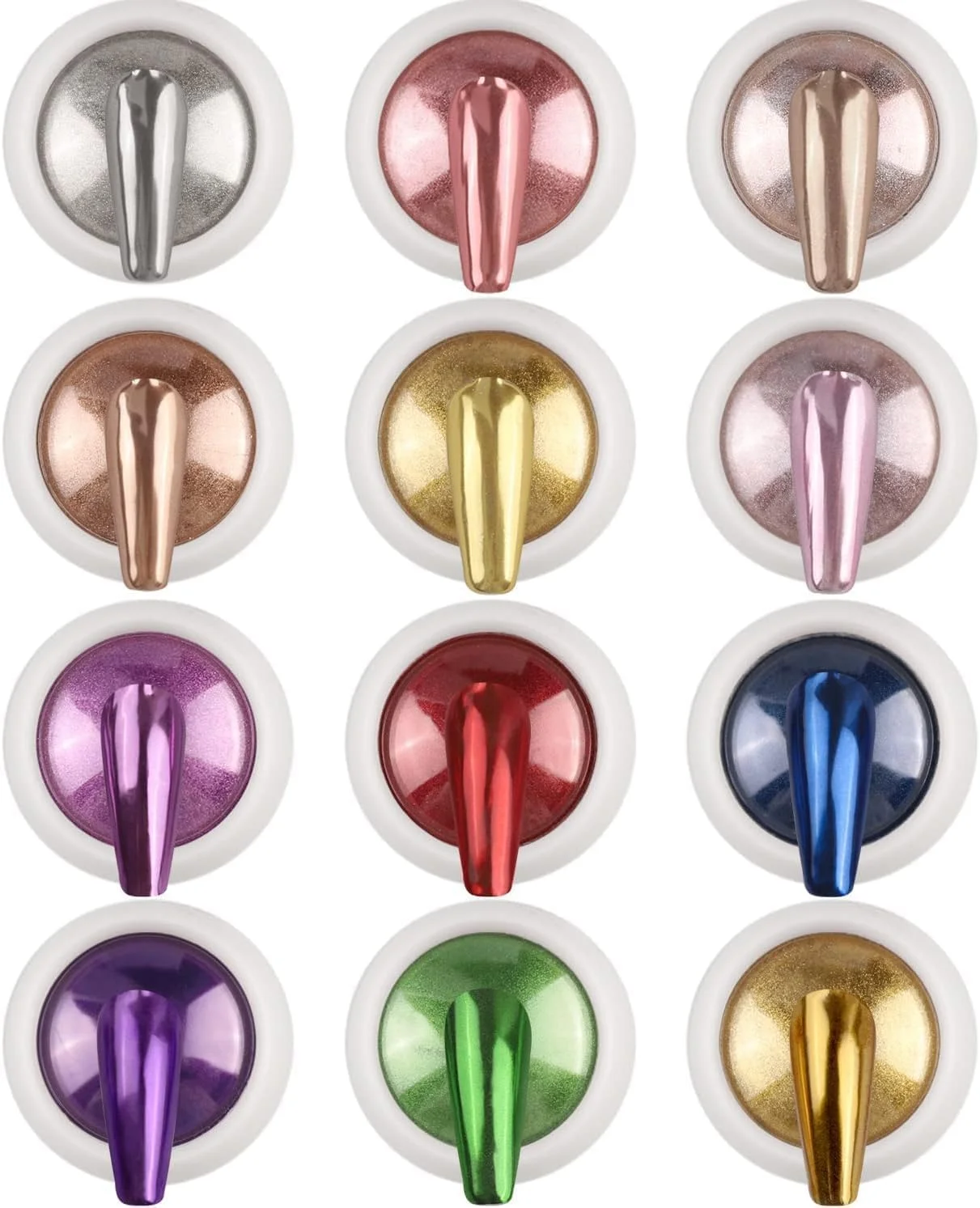 مجموعه پودر کروم آینه ای ناخن NAILWIND - 12 رنگ پودر کروم متالیک هولوگرافیک ناخن بنفش سبز قرمز رز گلد برای طراحی ناخن ژلی، هدیه برای خانم ها مجموعه پودر کروم آینه ای ناخن NAILWIND - 12 رنگ پودر کروم متالیک هولوگرافیک ناخن بنفش سبز قرمز رز گلد برای طراحی ناخن ژلی، هدیه برای خانم ها