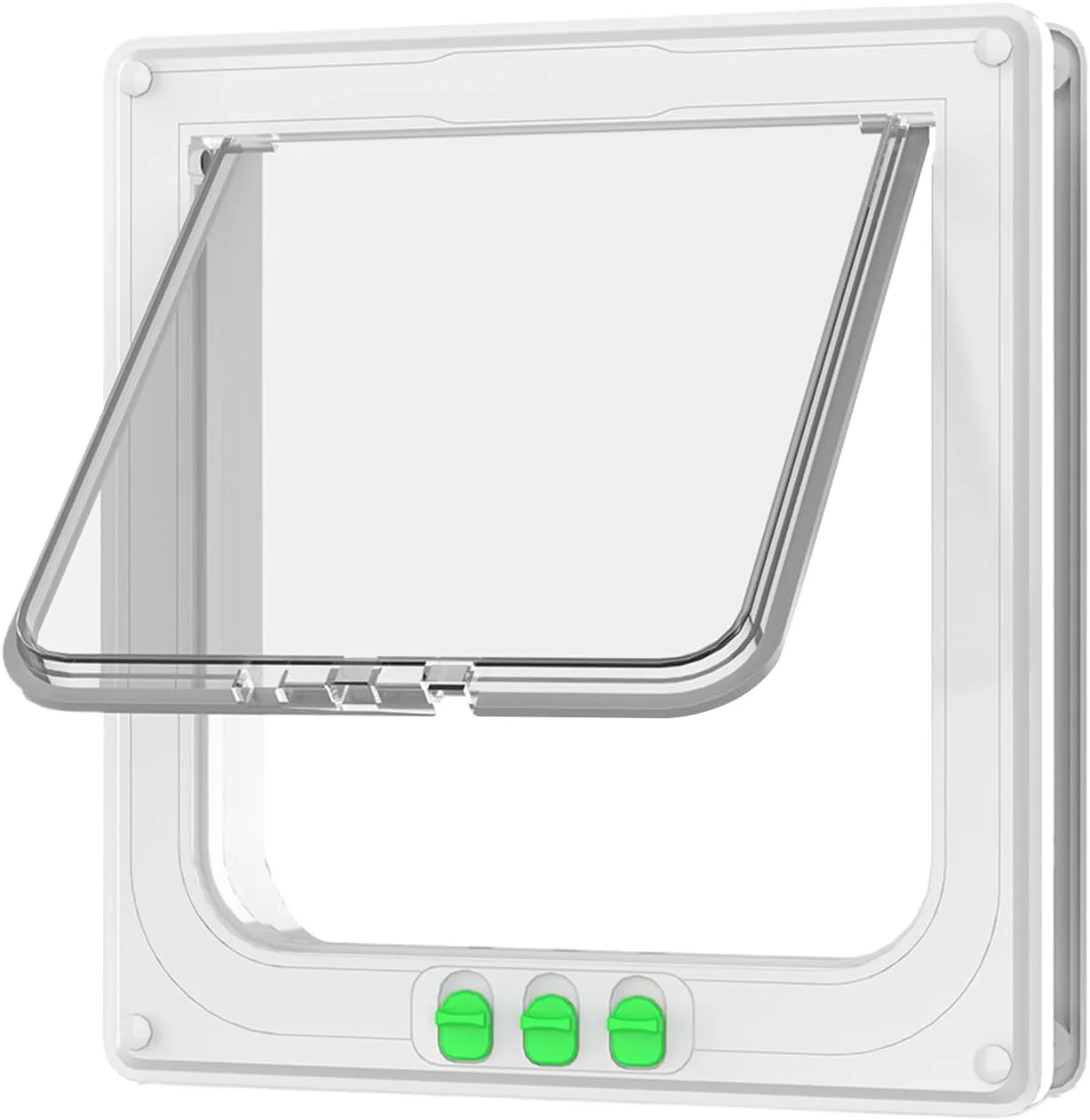 درب حیوانات خانگی برای دیوار، درب دو طرفه بازشو - طراحی ایمن دروازه شفاف دوگانه برای بچه گربه، توله سگ، خانه حیوانات خانگی، پنجره بیرونی آپارتمان