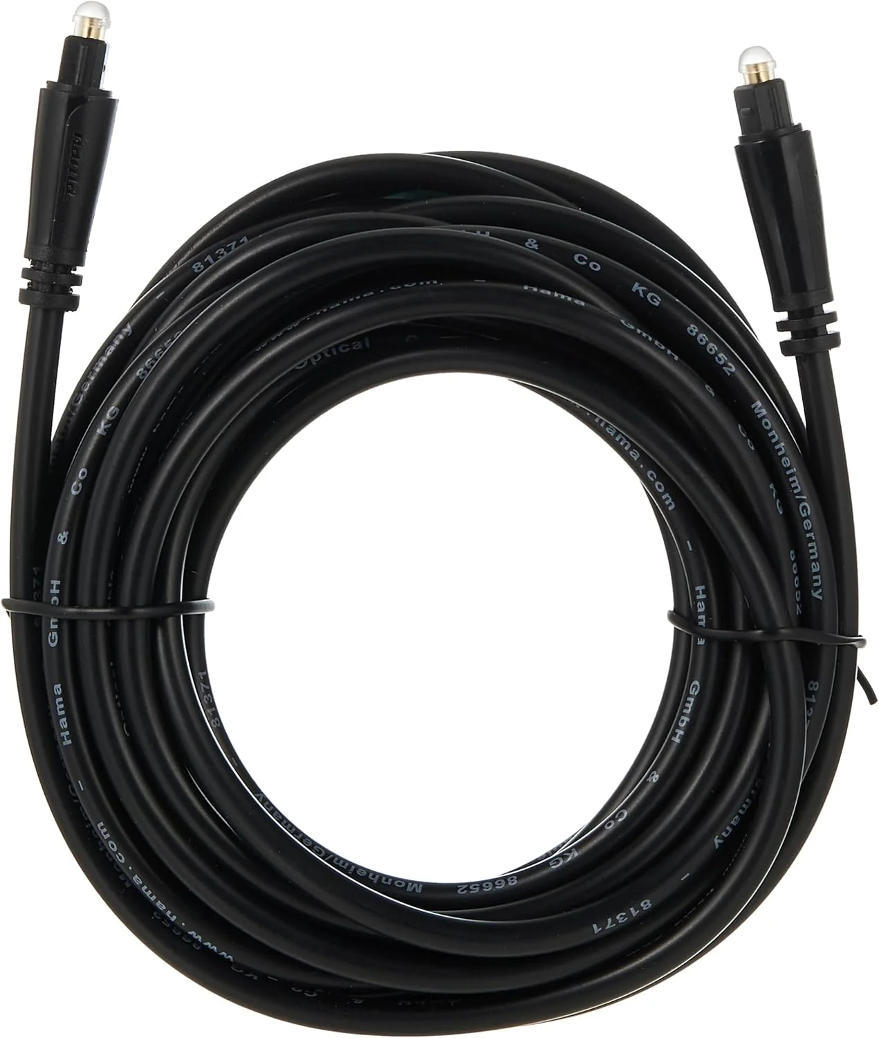 کابل فیبر نوری صوتی هاما 122258 با پلاگ ODT Toslink، طول 5 متر، مشکی، کمکی