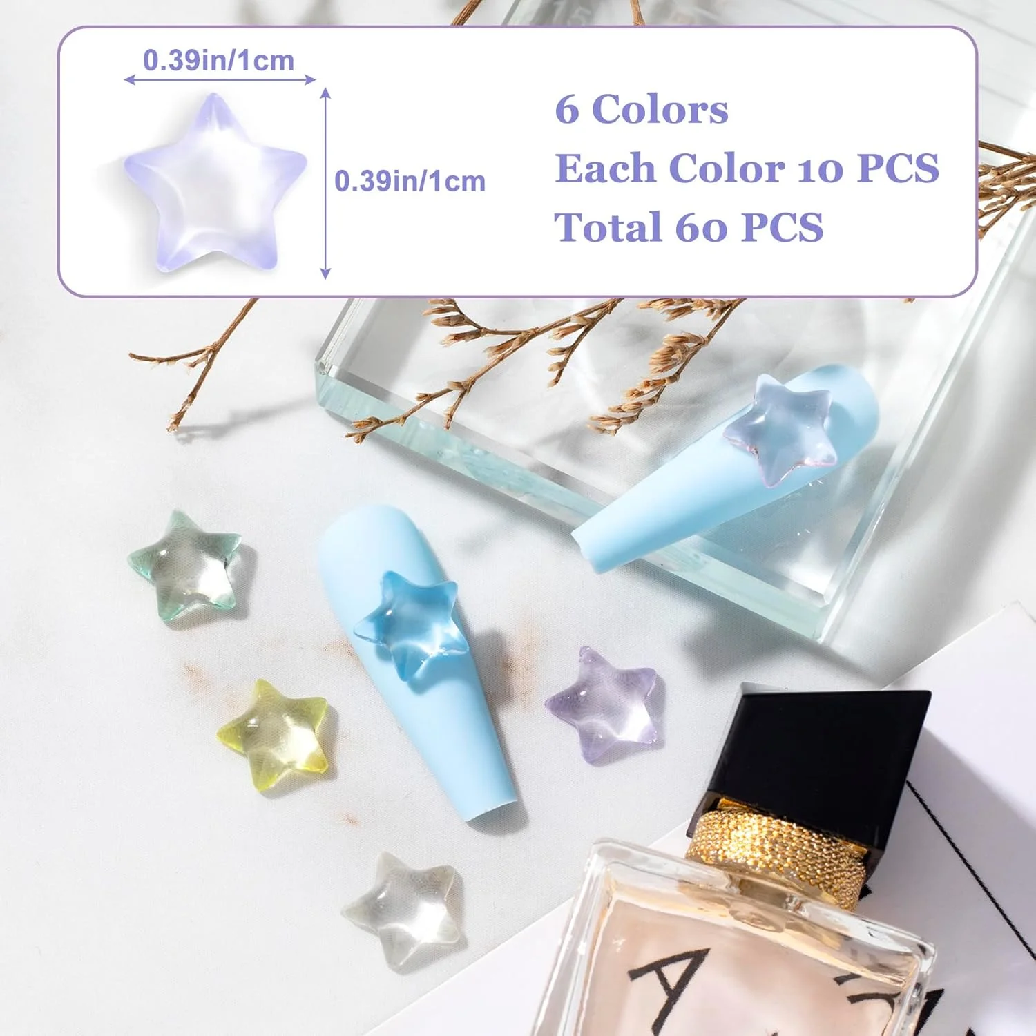 ۶۰ عدد ستاره تزئین ناخن، نگین های پنج پر، رزین سه بعدی، الماس ستاره ای، اکلیل تخت برای طراحی ناخن، مناسب برای طراحی زیورآلات ناخن ۶۰ عدد ستاره تزئین ناخن، نگین های پنج پر، رزین سه بعدی، الماس ستاره ای، اکلیل تخت برای طراحی ناخن، مناسب برای طراحی زیورآلات ناخن