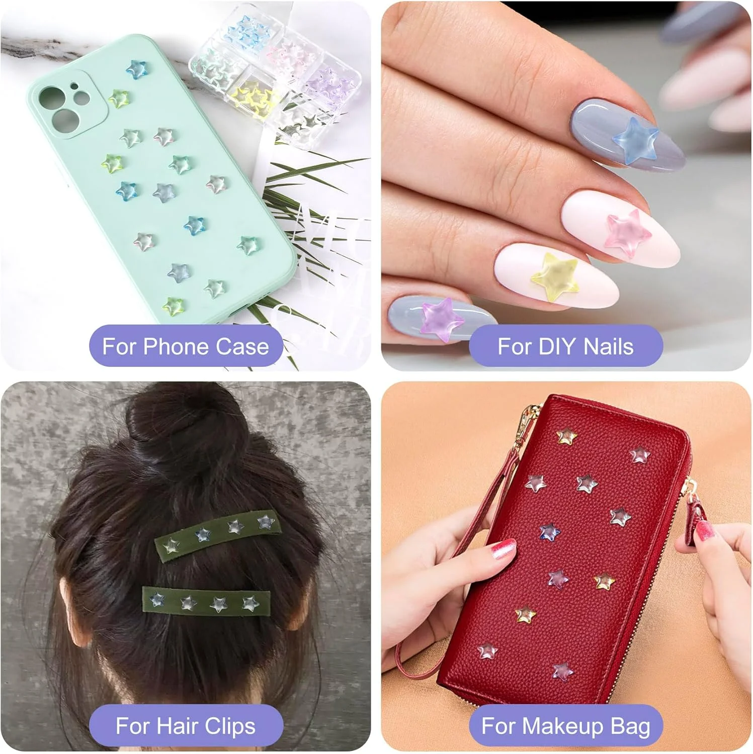 ۶۰ عدد ستاره تزئین ناخن، نگین های پنج پر، رزین سه بعدی، الماس ستاره ای، اکلیل تخت برای طراحی ناخن، مناسب برای طراحی زیورآلات ناخن ۶۰ عدد ستاره تزئین ناخن، نگین های پنج پر، رزین سه بعدی، الماس ستاره ای، اکلیل تخت برای طراحی ناخن، مناسب برای طراحی زیورآلات ناخن