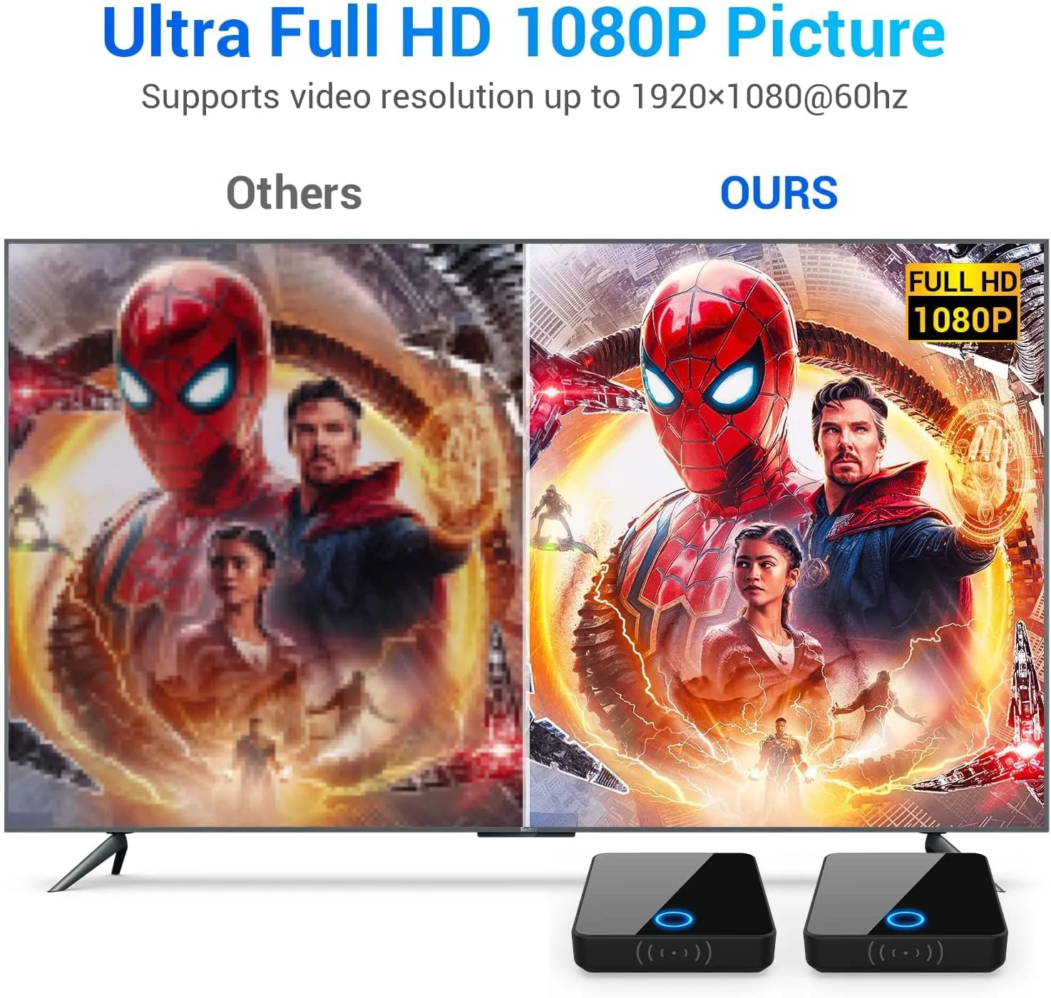 فرستنده و گیرنده بیسیم HDMI KASTWAVE 5G، تبدیل گوشی به مانیتور از طریق برنامه، پخش ویدئو و صدا با کیفیت 1080P@60Hz برای لپتاپ، گیرنده دیجیتال، دوربین به تلویزیون تا 30 متر به صورت بیسیم فرستنده و گیرنده بیسیم HDMI KASTWAVE 5G، تبدیل گوشی به مانیتور از طریق برنامه، پخش ویدئو و صدا با کیفیت 1080P@60Hz برای لپتاپ، گیرنده دیجیتال، دوربین به تلویزیون تا 30 متر به صورت بیسیم