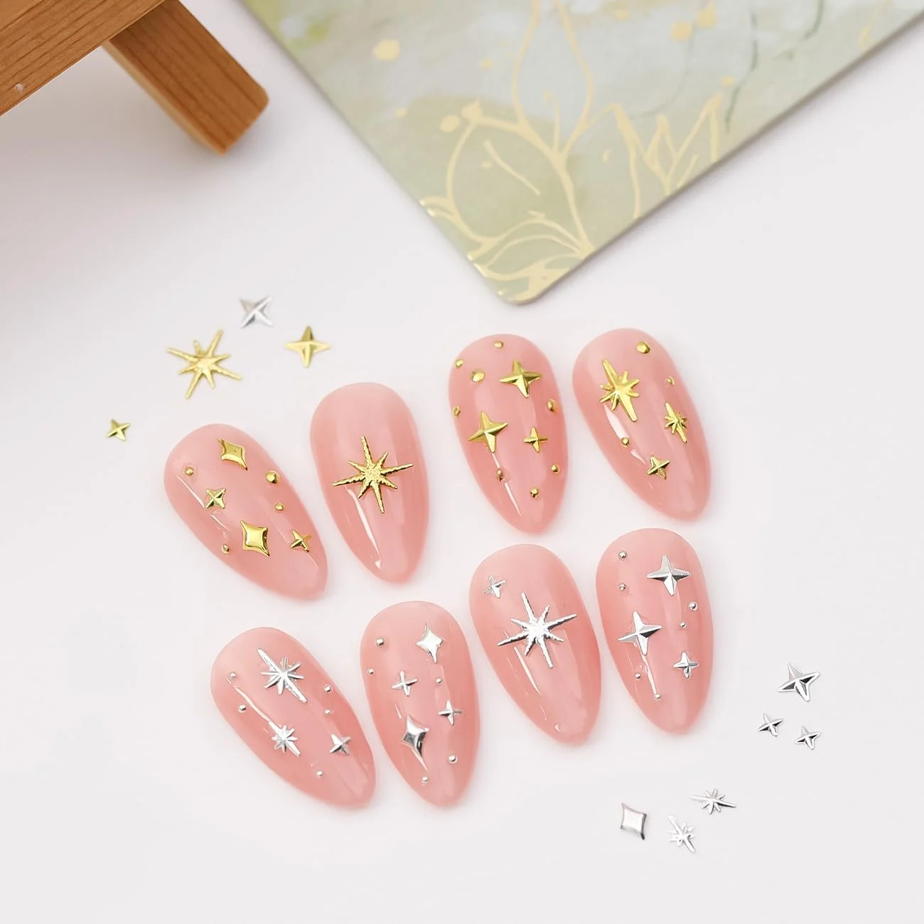 200 عدد آویز ستاره ای برای طراحی ناخن، آویزهای سه بعدی ستاره ای طلایی، نگین های فلزی ستاره ای، جواهرات ناخن ستاره ای، لوازم جانبی طراحی ناخن برای کاردستی 200 عدد آویز ستاره ای برای طراحی ناخن، آویزهای سه بعدی ستاره ای طلایی، نگین های فلزی ستاره ای، جواهرات ناخن ستاره ای، لوازم جانبی طراحی ناخن برای کاردستی