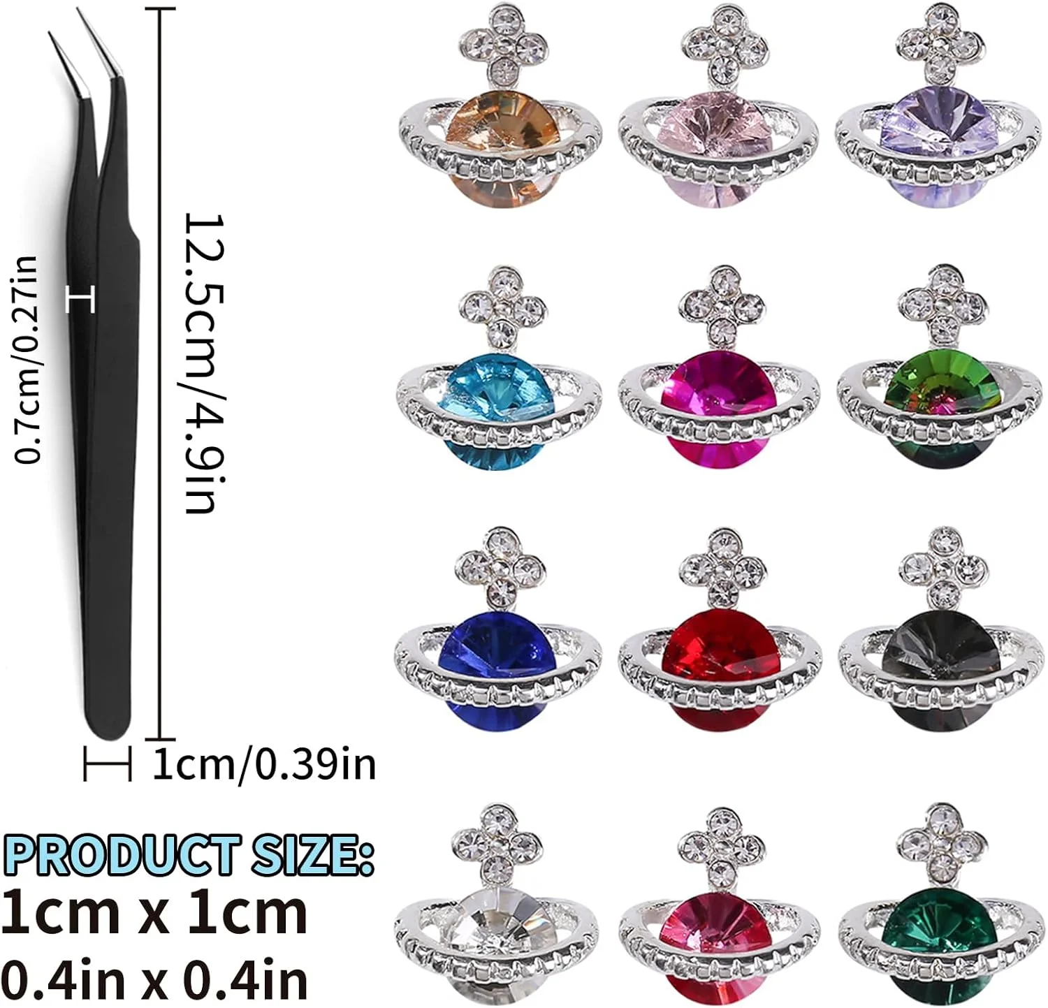 نگین های سه بعدی ناخن برای طراحی ناخن - 60 عدد سنگ های قیمتی سیاره ای رنگارنگ برای ناخن، جواهرات الماسی برای دختران و زنان، لوازم جانبی تزئینی، جواهرات ناخن، صنایع دستی DIY نگین های سه بعدی ناخن برای طراحی ناخن - 60 عدد سنگ های قیمتی سیاره ای رنگارنگ برای ناخن، جواهرات الماسی برای دختران و زنان، لوازم جانبی تزئینی، جواهرات ناخن، صنایع دستی DIY