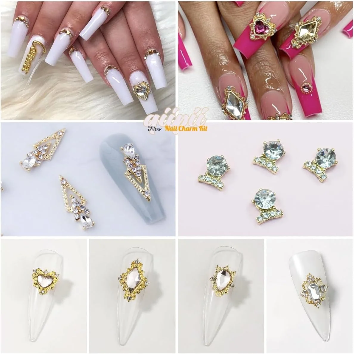 ۲۴ عدد نگین ناخن کریستالی شفاف، آویزهای لوکس ناخن، قلب های سفید کریستالی برای ناخن، جواهرات الماس نگین بزرگ سه بعدی ناخن، گل میخ های آلیاژی طراحی ناخن، دکوراسیون هنری ناخن همراه با جعبه برای صنایع دستی ناخن آکریلیک ۲۴ عدد نگین ناخن کریستالی شفاف، آویزهای لوکس ناخن، قلب های سفید کریستالی برای ناخن، جواهرات الماس نگین بزرگ سه بعدی ناخن، گل میخ های آلیاژی طراحی ناخن، دکوراسیون هنری ناخن همراه با جعبه برای صنایع دستی ناخن آکریلیک
