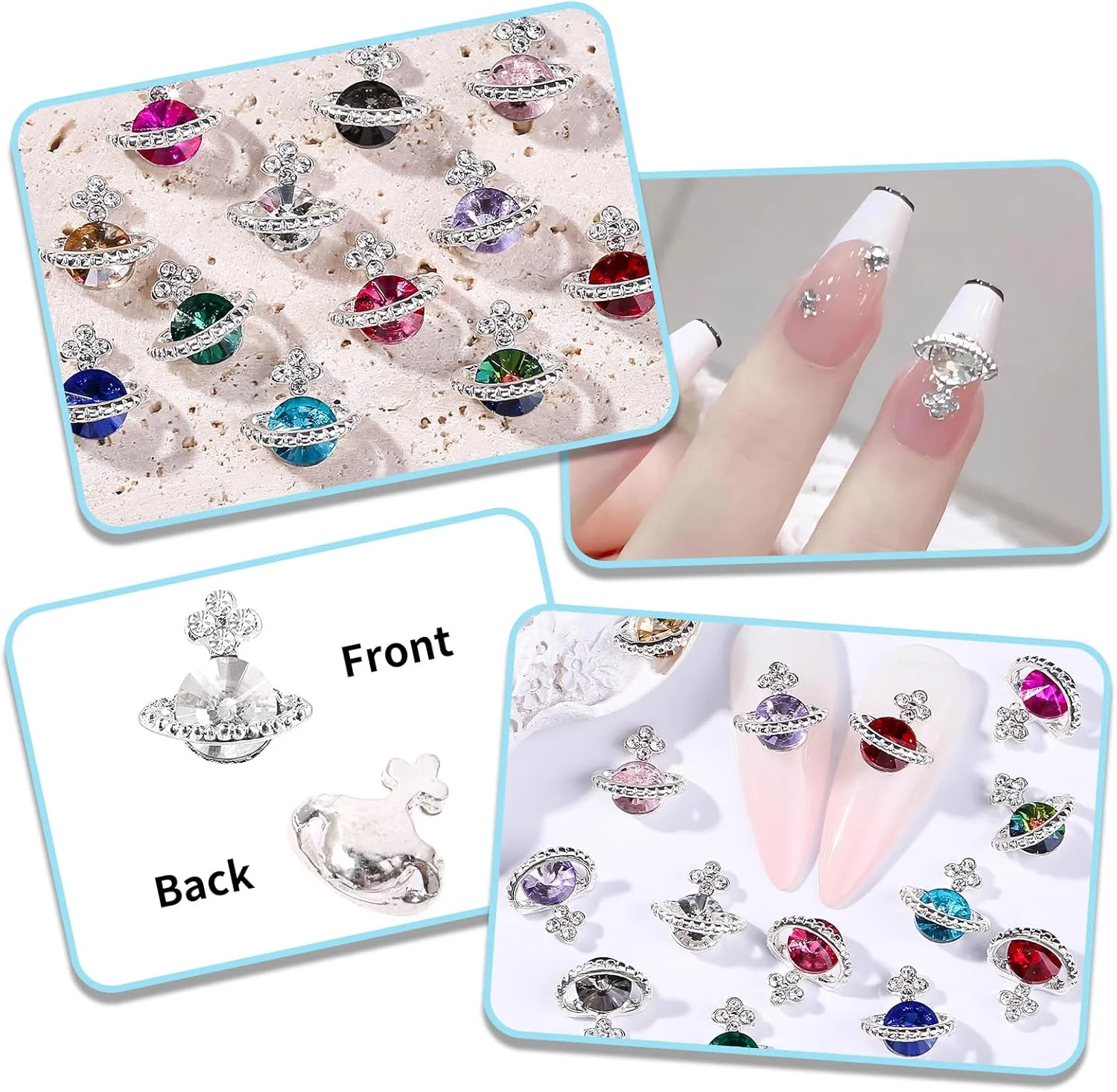 نگین های سه بعدی ناخن برای طراحی ناخن - 60 عدد سنگ های قیمتی سیاره ای رنگارنگ برای ناخن، جواهرات الماسی برای دختران و زنان، لوازم جانبی تزئینی، جواهرات ناخن، صنایع دستی DIY نگین های سه بعدی ناخن برای طراحی ناخن - 60 عدد سنگ های قیمتی سیاره ای رنگارنگ برای ناخن، جواهرات الماسی برای دختران و زنان، لوازم جانبی تزئینی، جواهرات ناخن، صنایع دستی DIY