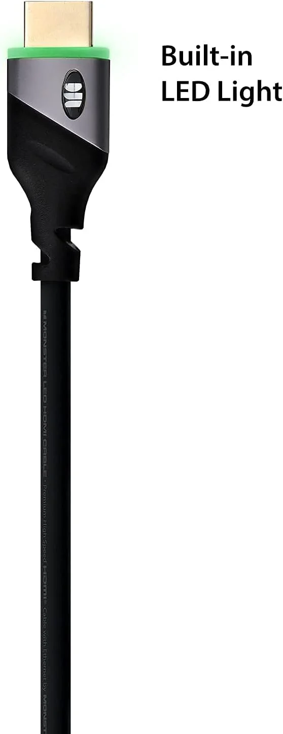 کابل HDMI مانستر با سرعت بالا، 4K HDR، طول 1.8 متر، با چراغ LED سبز داخلی، مناسب برای بازی، ویدئو و کامپیوتر کابل HDMI مانستر با سرعت بالا، 4K HDR، طول 1.8 متر، با چراغ LED سبز داخلی، مناسب برای بازی، ویدئو و کامپیوتر