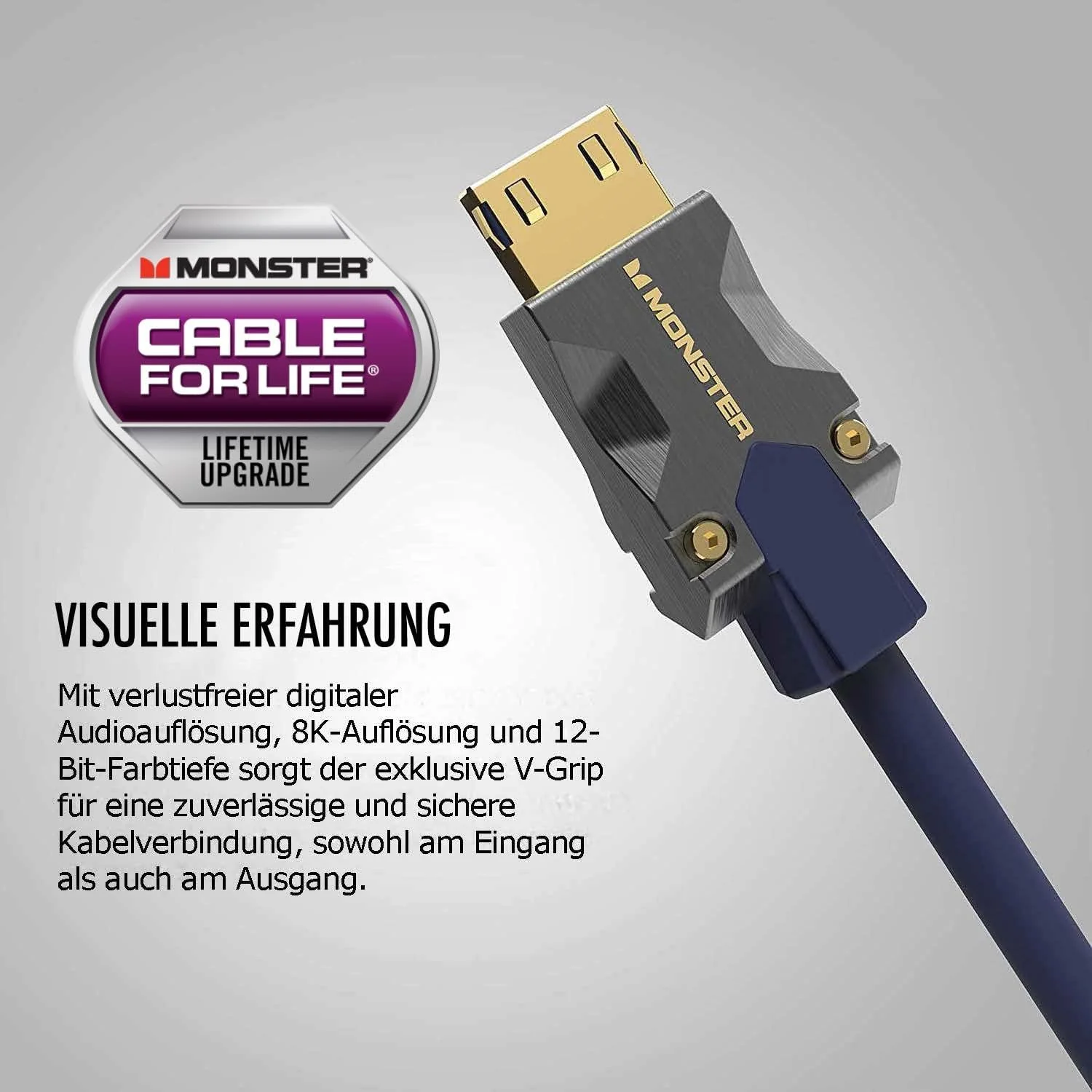 کابل Monster M3000 HDMI 2.1 طول 3 متر، 8K@60Hz، 4K@120Hz، سرعت فوق العاده بالا 48Gbps، HDR، eArc، اتصالات طلایی، سازگار با PS4/PS5/Xbox، آبی کابل Monster M3000 HDMI 2.1 طول 3 متر، 8K@60Hz، 4K@120Hz، سرعت فوق العاده بالا 48Gbps، HDR، eArc، اتصالات طلایی، سازگار با PS4/PS5/Xbox، آبی