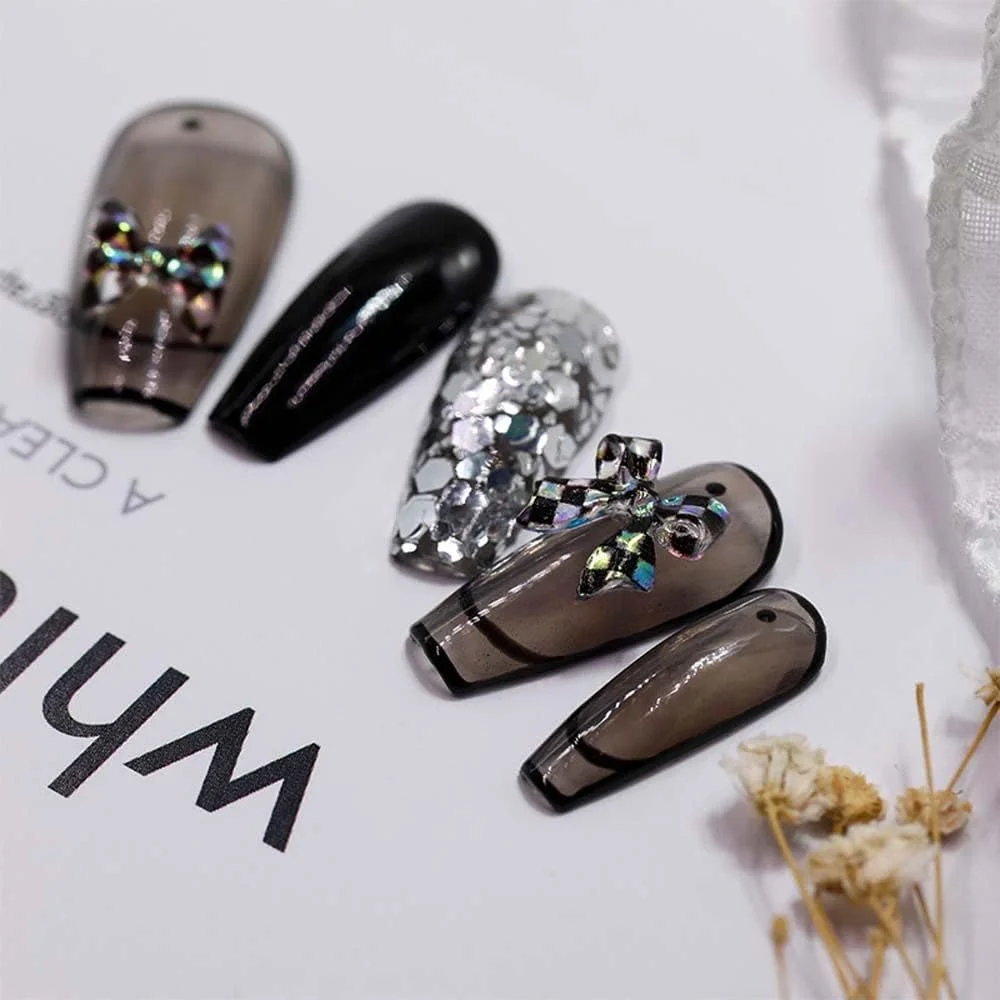 تزئینات ناخن طرح قلب دخترانه، رنگی، ظریف، موزاییکی ژاپنی، کلاسیک، لوازم جانبی مانیکور، جواهرات هنری ناخن DIY، طرح شطرنجی، پاپیون (مشکی) تزئینات ناخن طرح قلب دخترانه، رنگی، ظریف، موزاییکی ژاپنی، کلاسیک، لوازم جانبی مانیکور، جواهرات هنری ناخن DIY، طرح شطرنجی، پاپیون (مشکی)