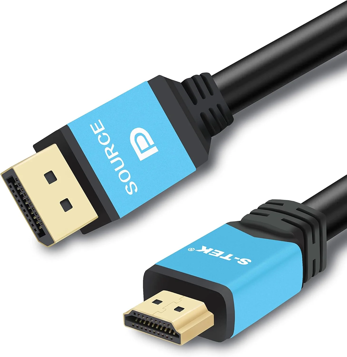 کابل Display Port به HDMI با طول ۱.۸ متر، انتقال تصویر 4K@30Hz، اتصال نر به نر، مناسب برای تلویزیون‌های HD و مانیتور