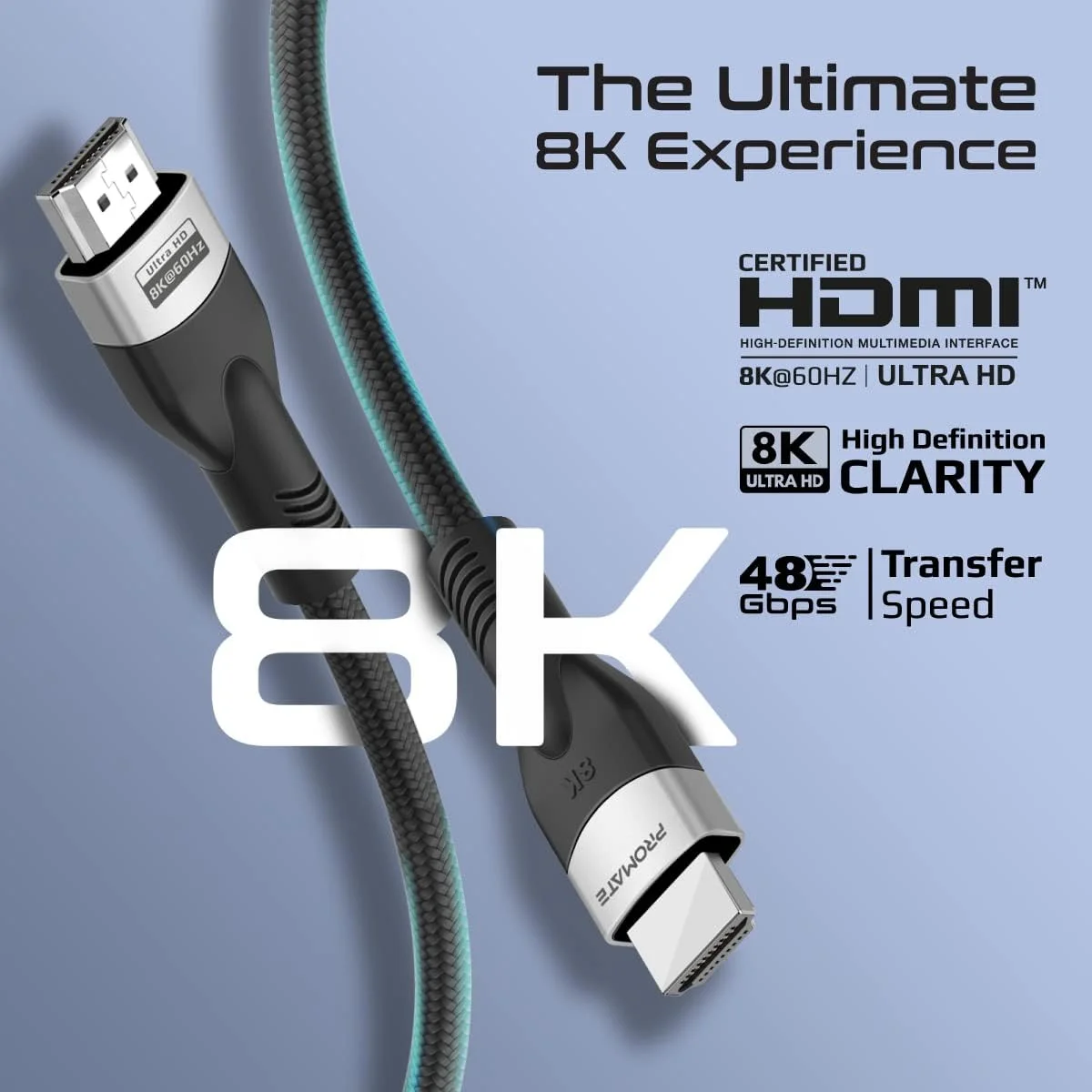 کابل HDMI 2.1 پرومیت PrimeLink8K-500، کابل باریک 5 متری HDMI به HDMI با پهنای باند 48 گیگابیت بر ثانیه، رزولوشن 8K@60Hz، سیم UHD Dynamic HDR eARC برای مک بوک پرو، PS5، تلویزیون، ایکس باکس، روکو، تلویزیون UHD، پروژکتور بلوری کابل HDMI 2.1 پرومیت PrimeLink8K-500، کابل باریک 5 متری HDMI به HDMI با پهنای باند 48 گیگابیت بر ثانیه، رزولوشن 8K@60Hz، سیم UHD Dynamic HDR eARC برای مک بوک پرو، PS5، تلویزیون، ایکس باکس، روکو، تلویزیون UHD، پروژکتور بلوری