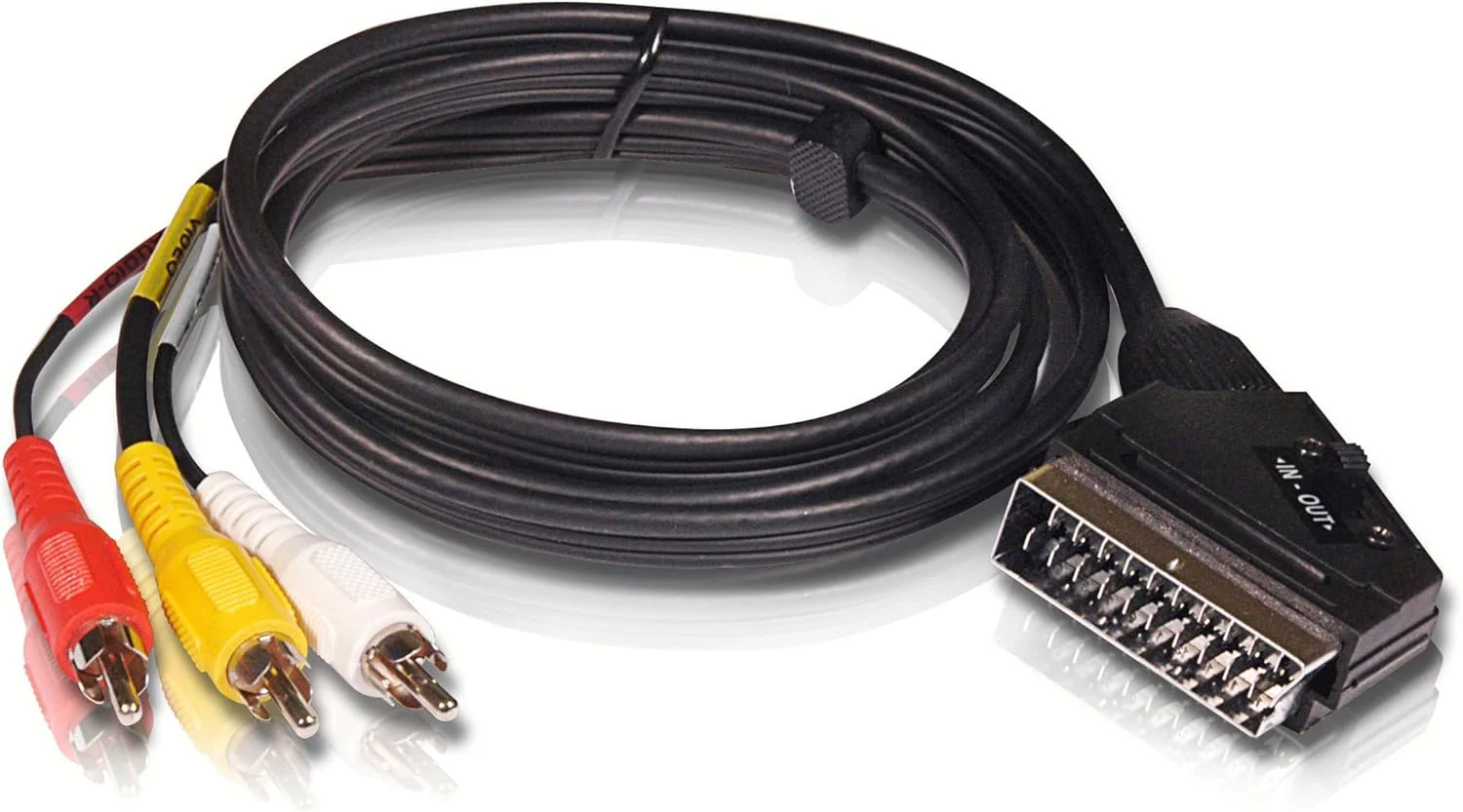 کابل صوتی/تصویری فیلیپس SWV 2255 W/10 Scart (3x RCA) 1.5 متری مشکی