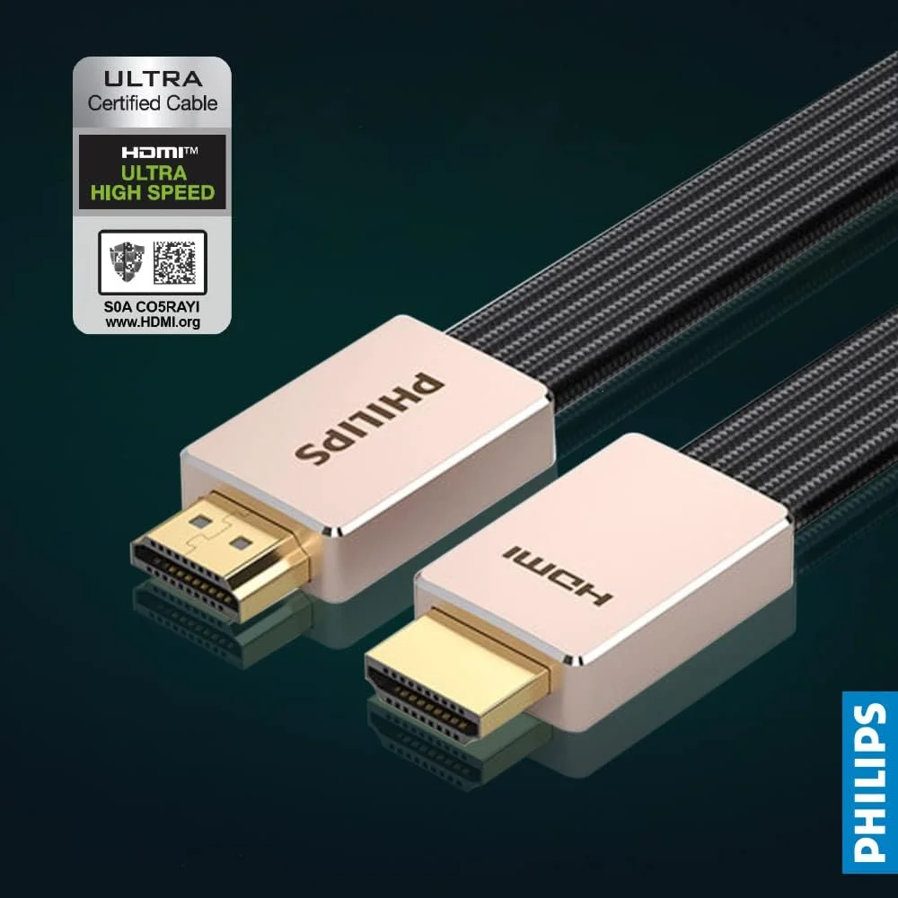 کابل HDMI 2.1 فیلیپس SWV9030 8K 60Hz با HDR دینامیک، کانکتورهای روکش طلا، کابل بافته شده نایلونی، سازگاری گسترده، عملکرد صوتی و تصویری با کیفیت بالا (3 متر) کابل HDMI 2.1 فیلیپس SWV9030 8K 60Hz با HDR دینامیک، کانکتورهای روکش طلا، کابل بافته شده نایلونی، سازگاری گسترده، عملکرد صوتی و تصویری با کیفیت بالا (3 متر)